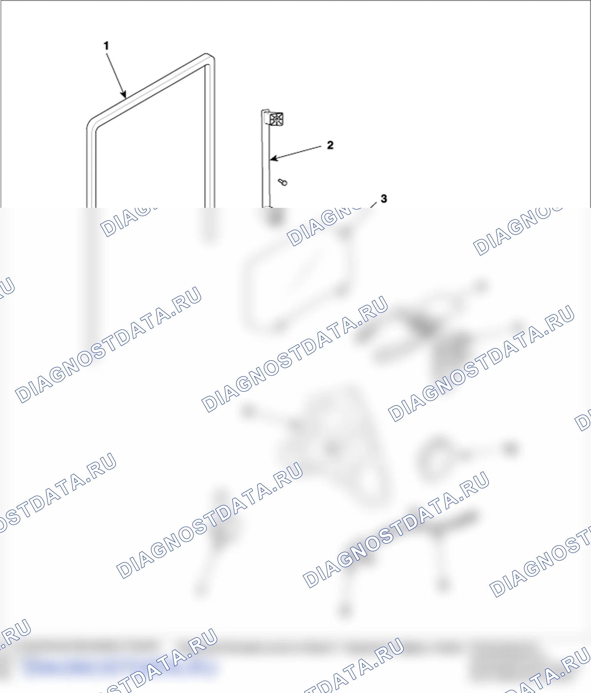 Детали задней двери. Kia Sportage KM