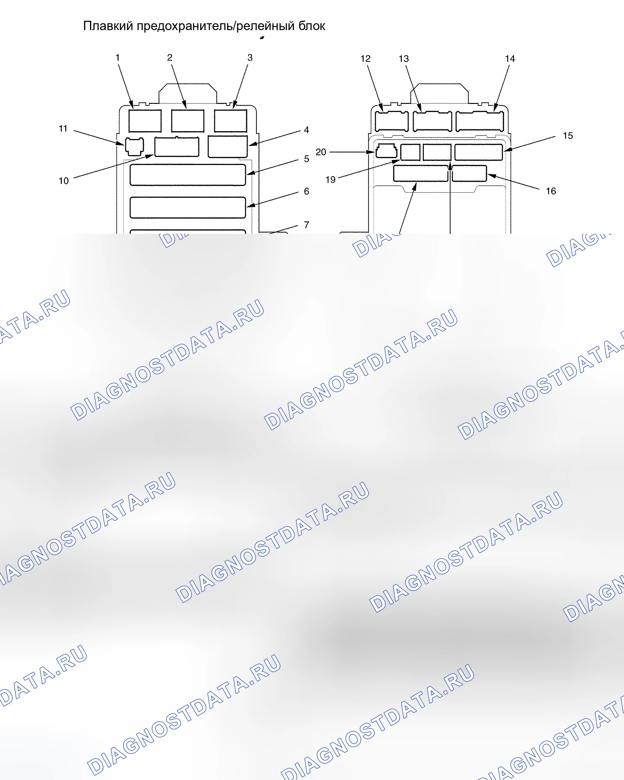 Рис. 1: ГРАФИКИ РАСПОЛОЖЕНИЯ КОМПОНЕНТОВ. Honda Civic VIII