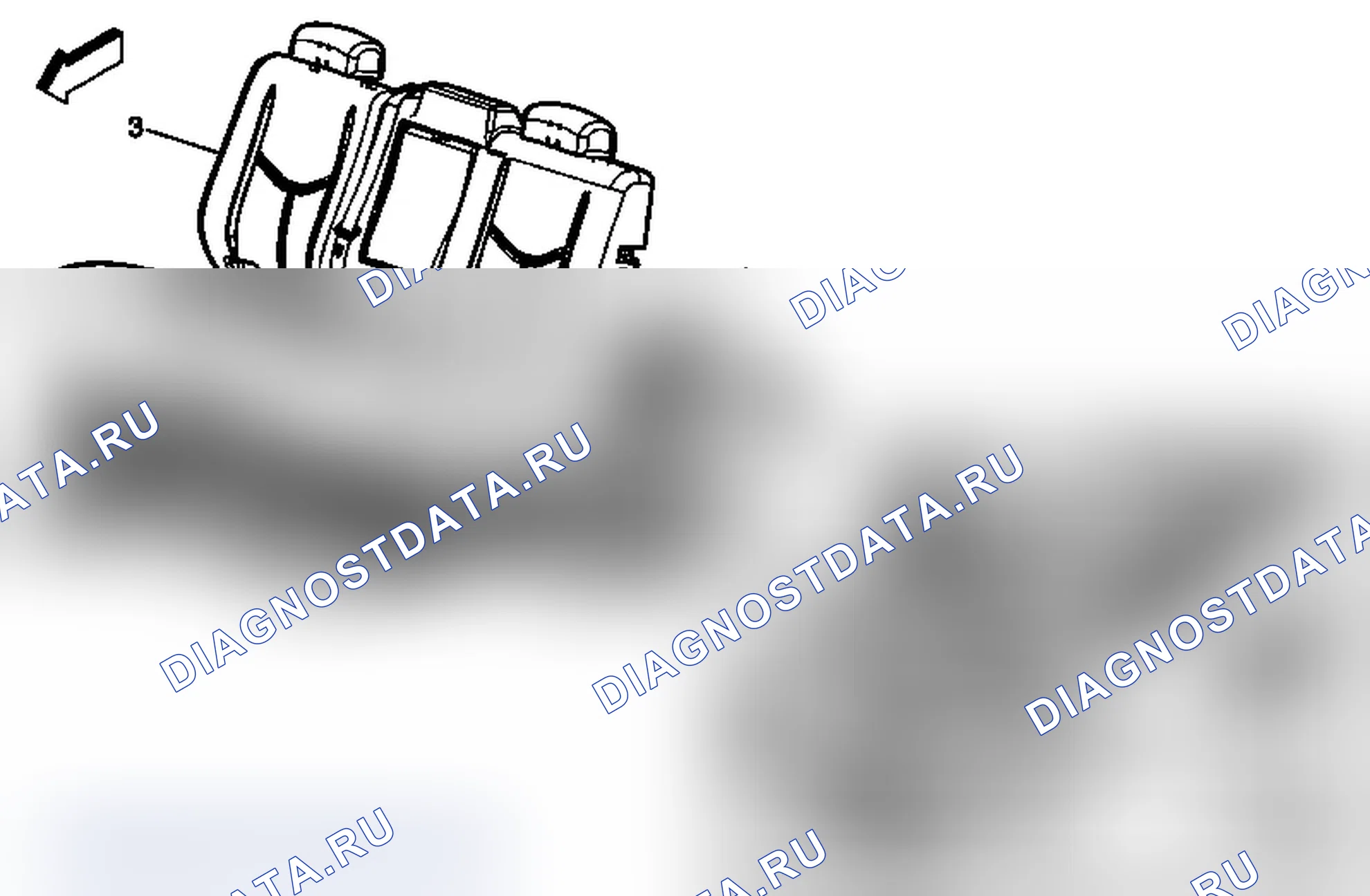 Рис. 36: Замена заднего сиденья (Avalanche/Escalade EXT). Chevrolet Tahoe III