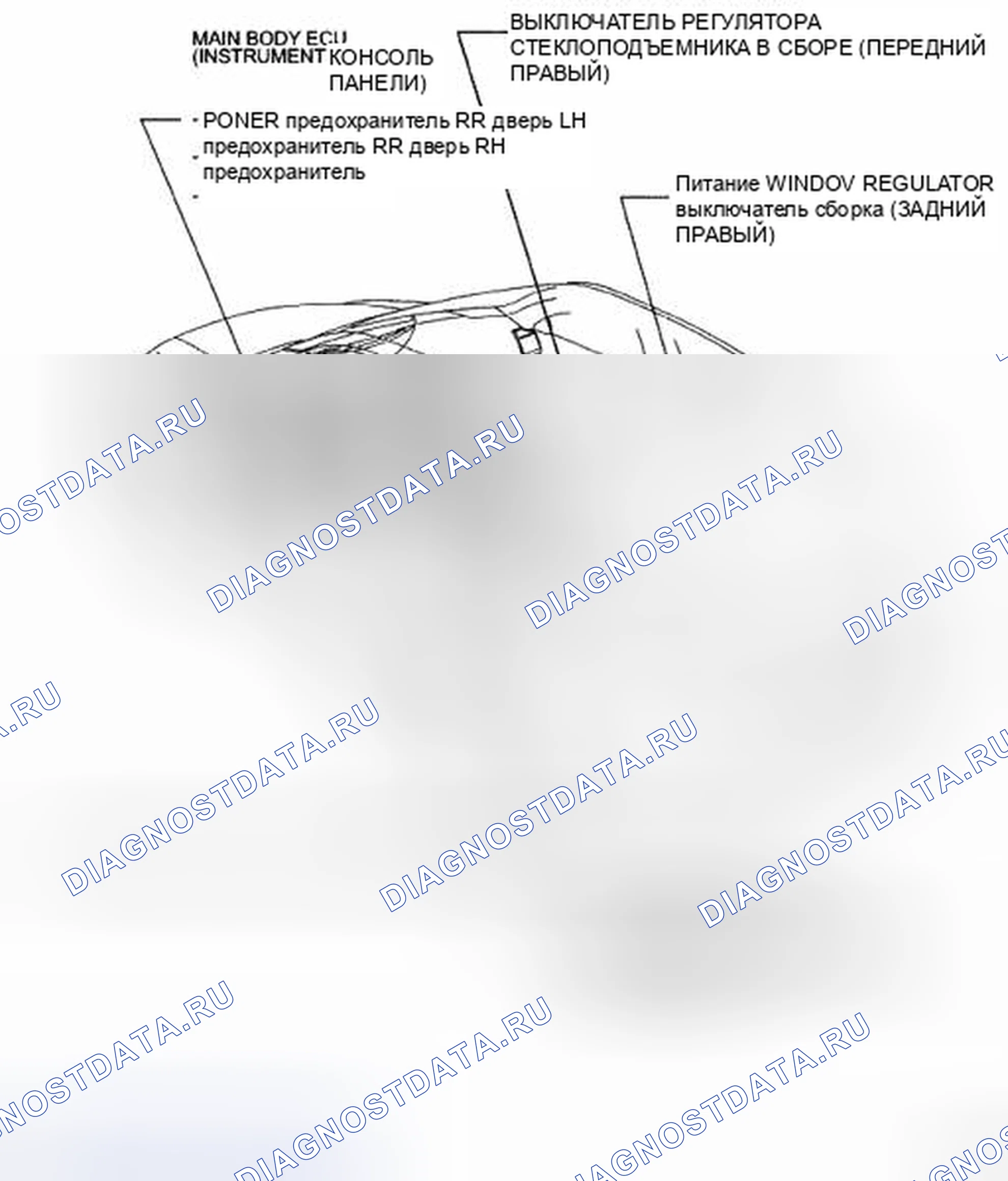 Рис. 1: РАСПОЛОЖЕНИЕ ДЕТАЛЕЙ. Toyota Camry XV40