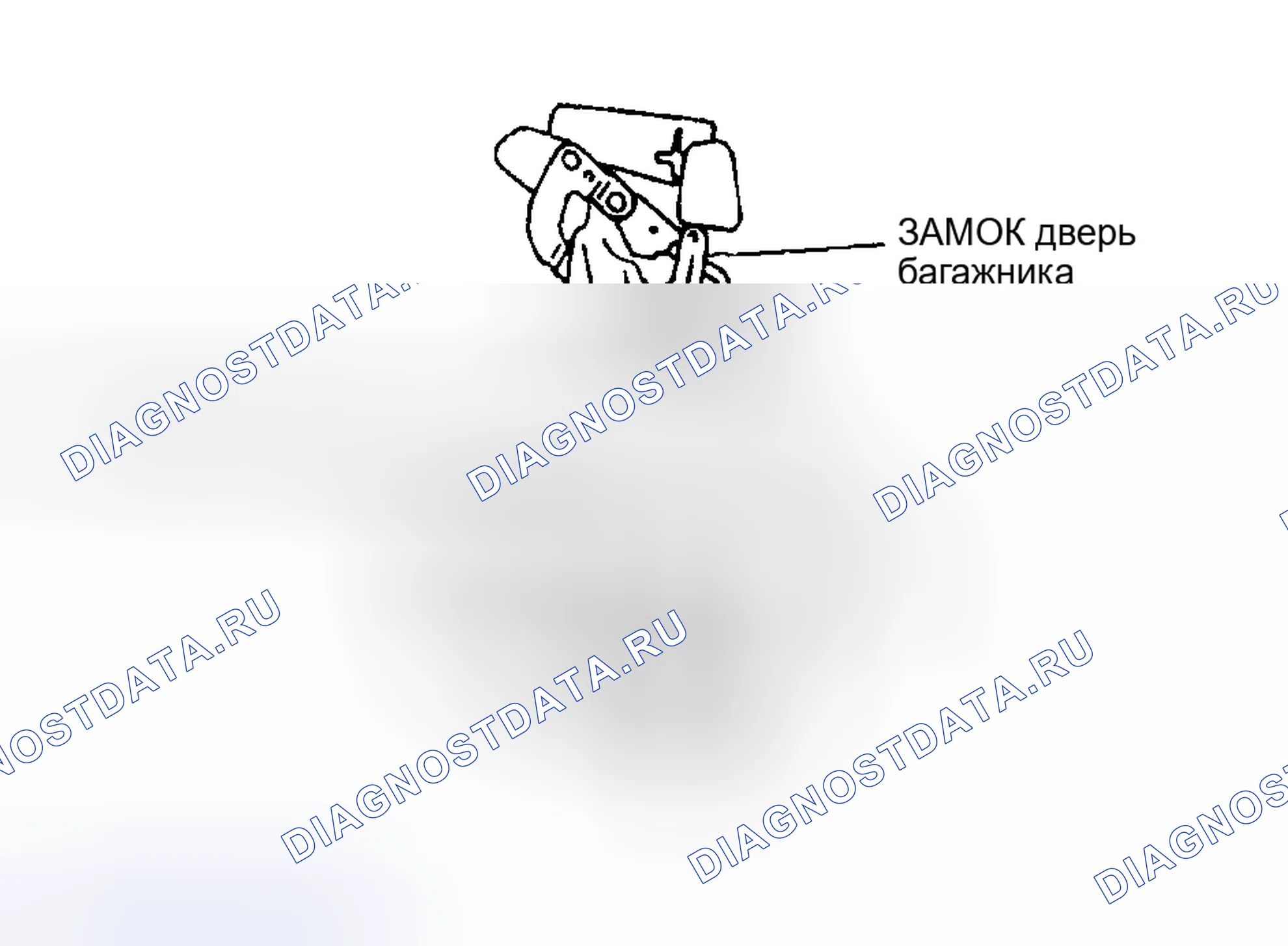 Рис. 35: ДЕМОНТАЖ / МОНТАЖ ПРИВОДА ЗАМКА дверь багажника. Mazda Protege BJ