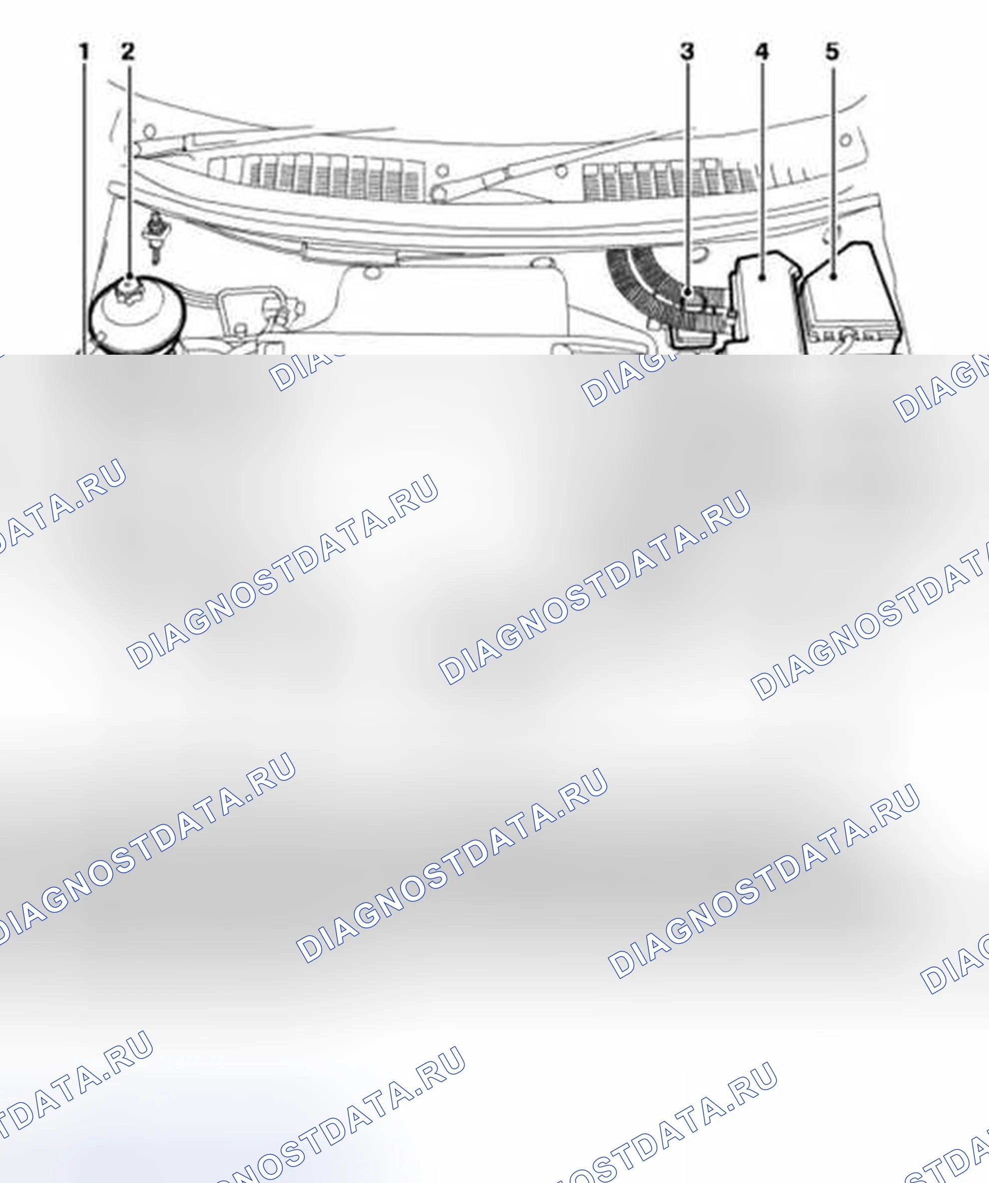Рис. 3: KV6 - БЕНЗИНОВЫЙ ДВИГАТЕЛЬ - ВИД ПОД КРЫШКОЙ. Land Rover Freelander L314