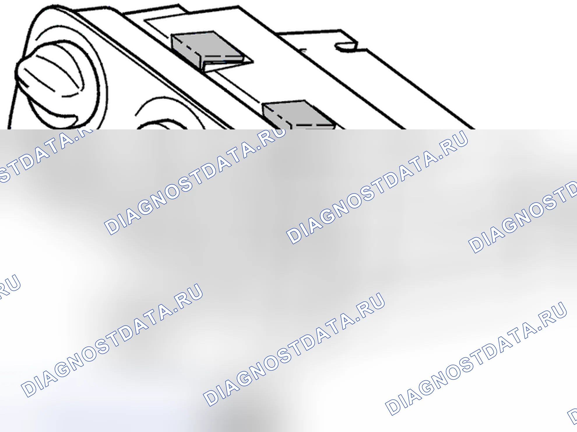 Рис. 508: Шум от зажима модуля управления ECC - держатель. Volvo C70 I