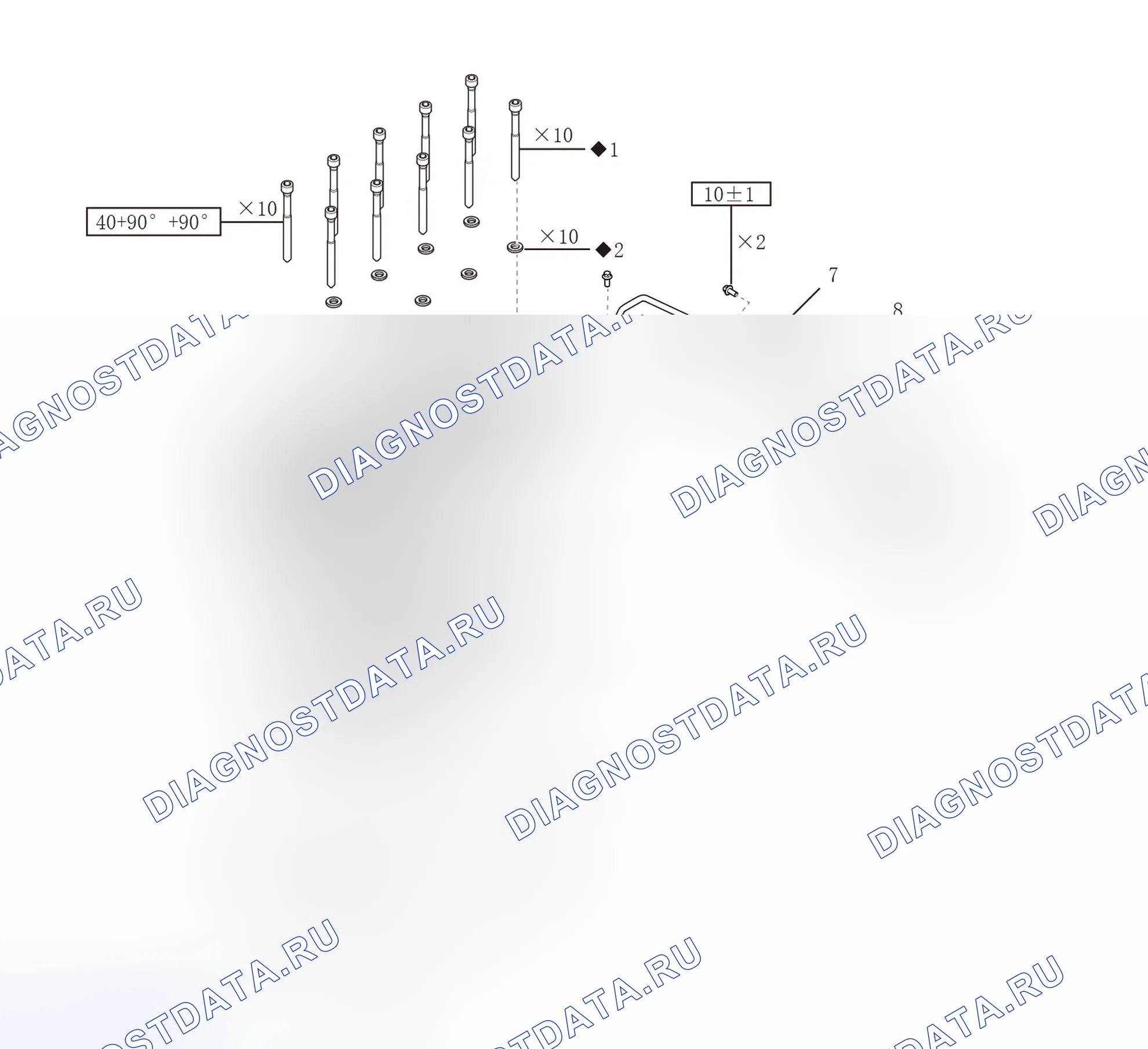 Схема расположения головок цилиндра — Great Wall Wingle-7. Great-Wall Wingle 7 I