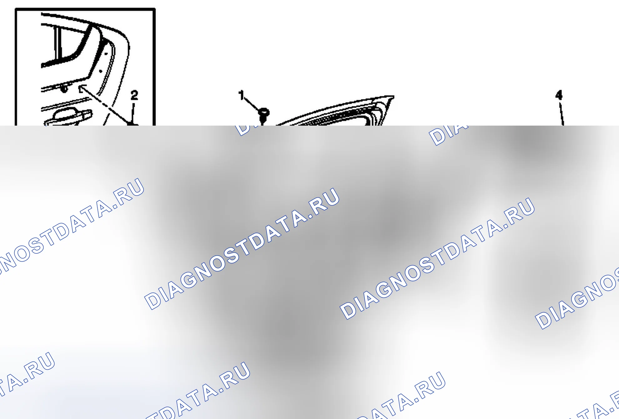 Рис. 22: Замена внешней погодной полосы заднего бокового окна. Chevrolet Volt I