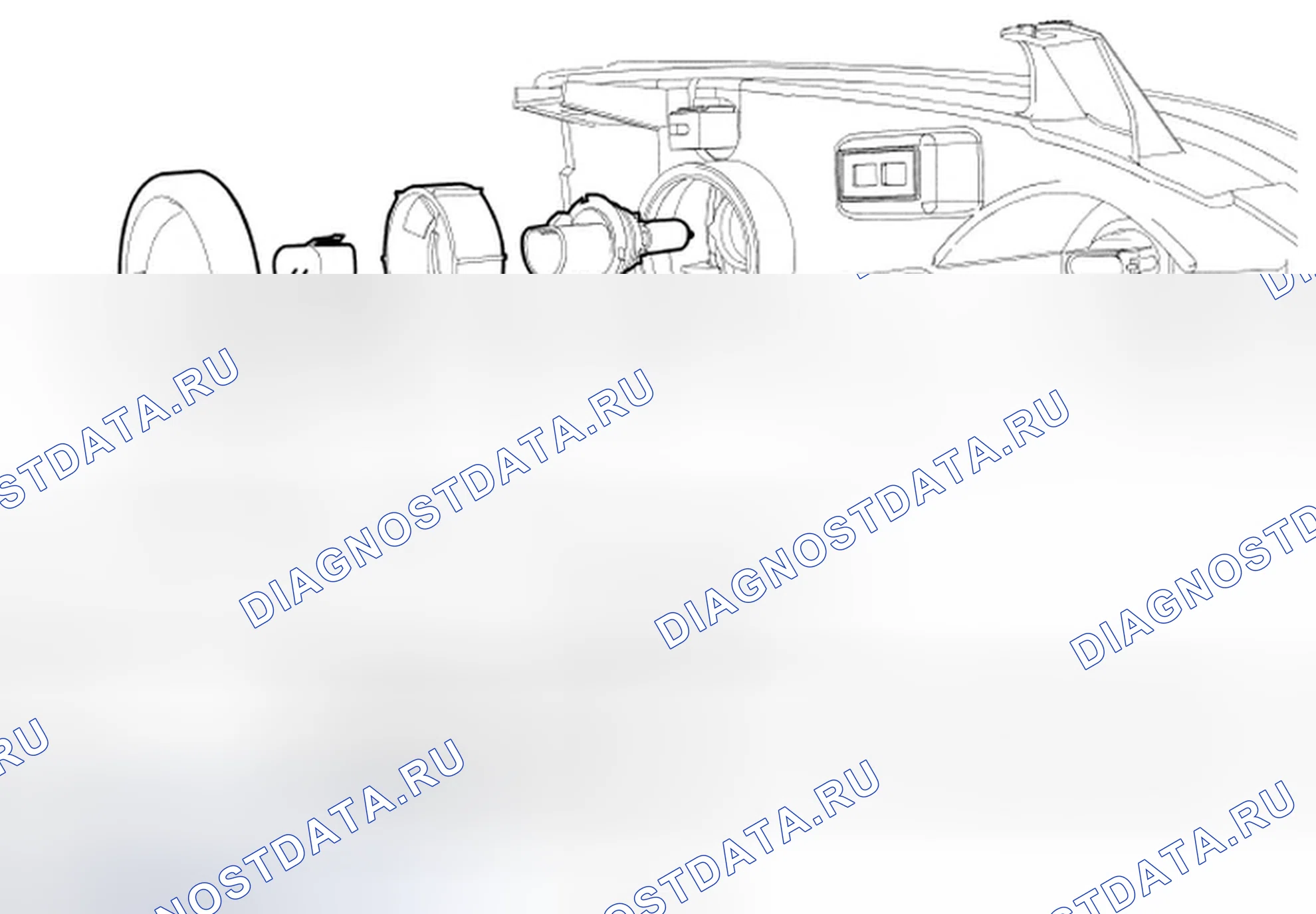 Рис. 77: Лампа фары. Ford Focus II