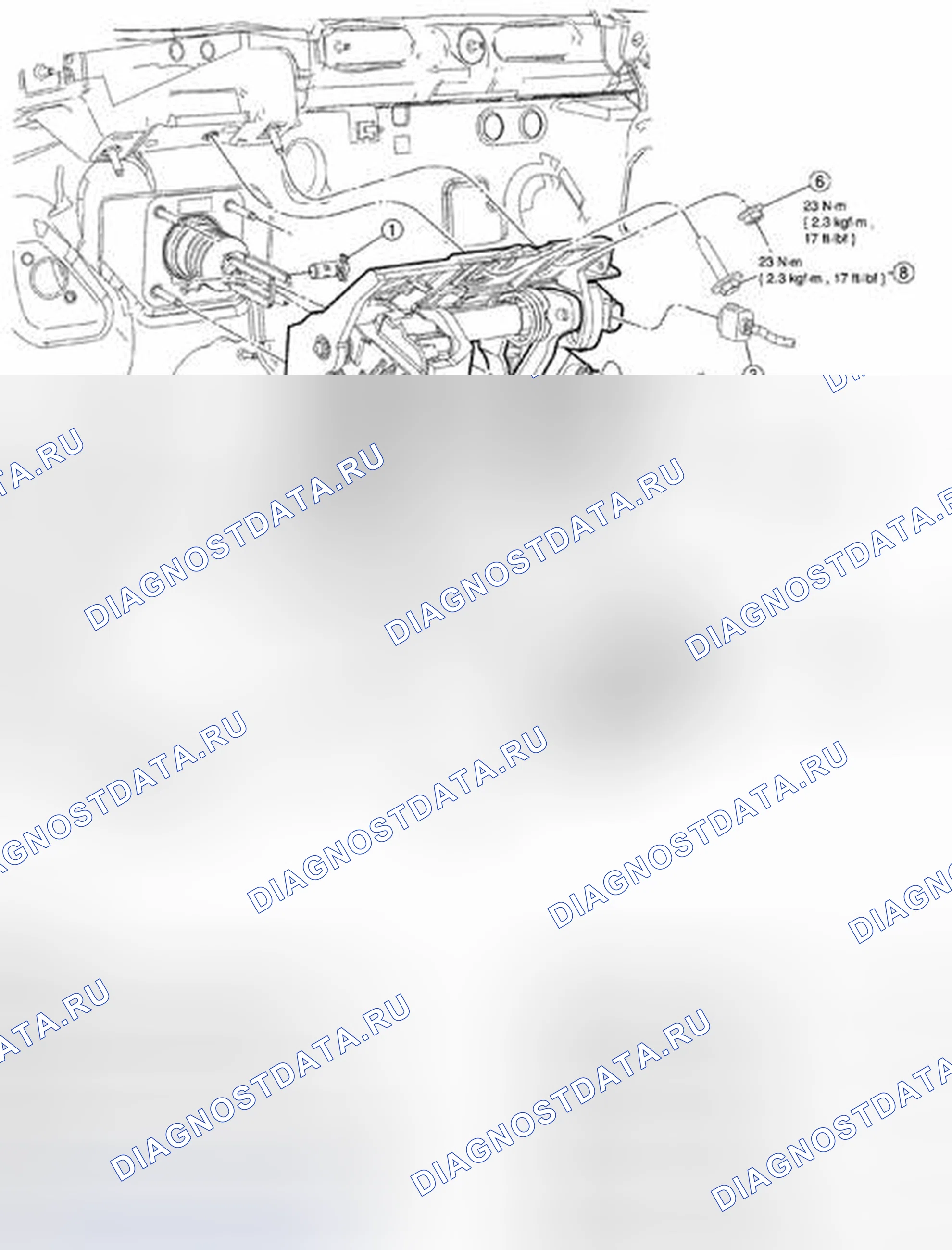Рис. 74: СНЯТИЕ / УСТАНОВКА ПЕДАЛИ ТОРМОЗА И КРОНШТЕЙНА - ГИБРИД. Mazda Tribute II