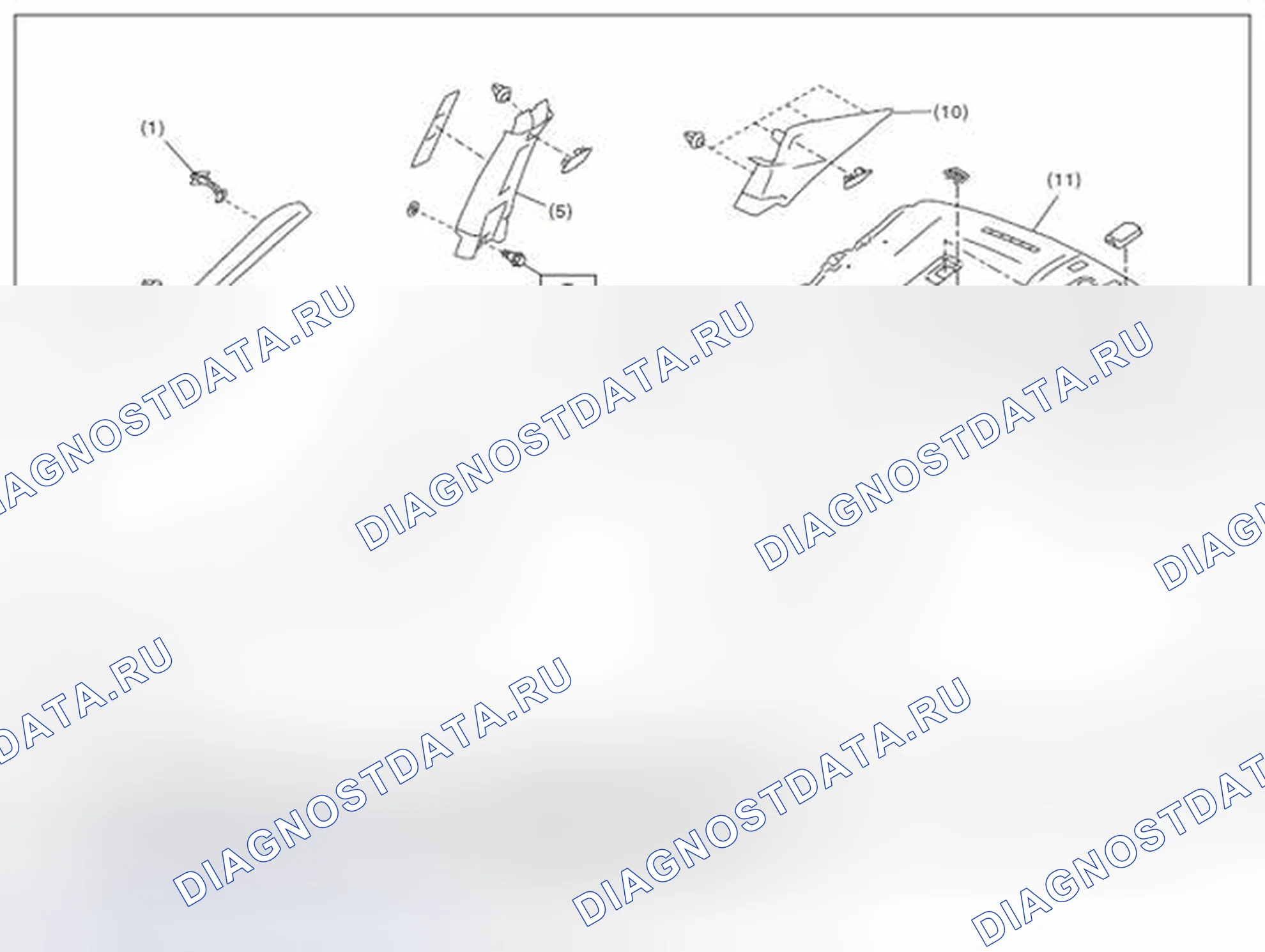 Рис. 300: ВНУТРЕННЯЯ ОТДЕЛКА. Subaru Impreza WRX GE рестайлинг