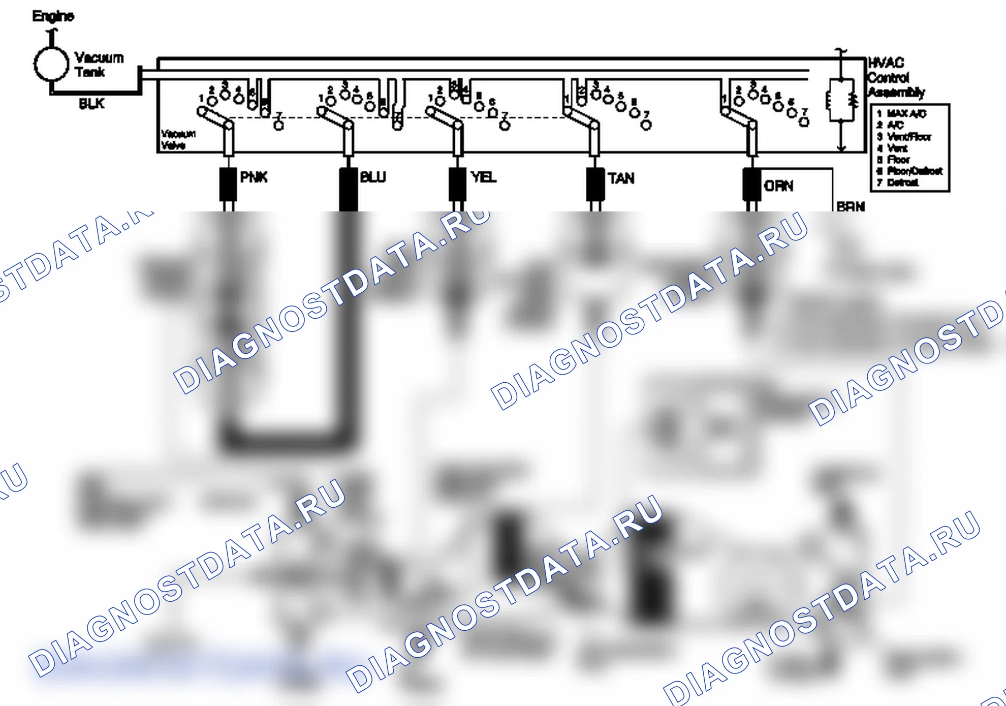 Рис. 1: Схема вакуумной системы ОВКВ. GMC Savana H1500 