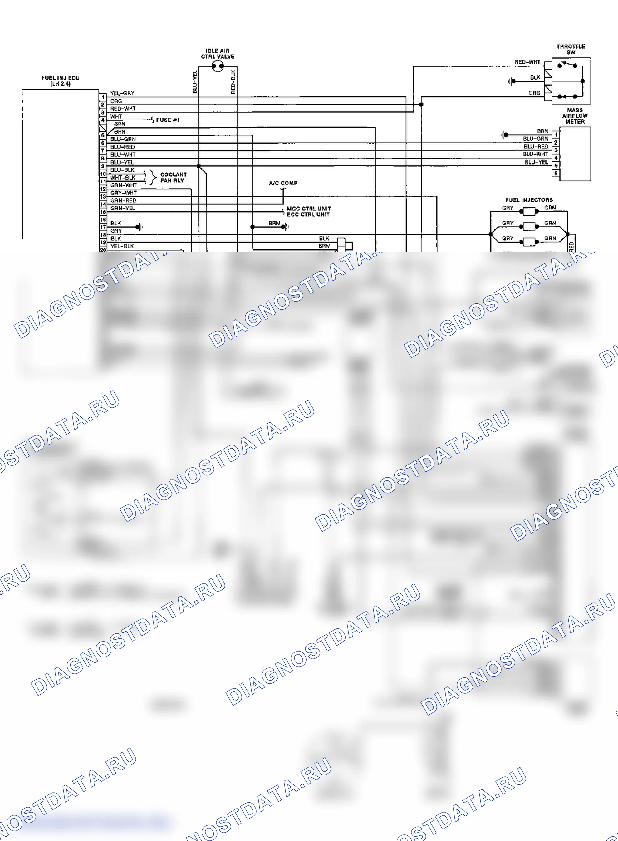 Wiring Diagram (940 2.3L Non-Turbo Bosch). Volvo 940 I