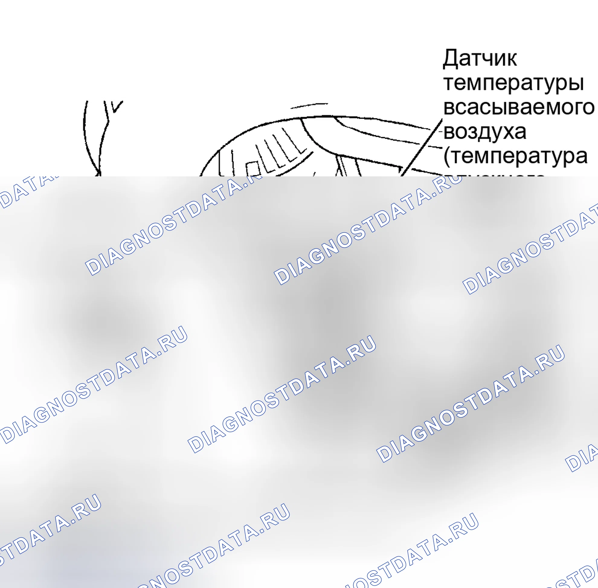 Рис. 93: Расположение датчика температуры всасываемого воздуха (температура впускного воздуха). Hyundai Veloster II