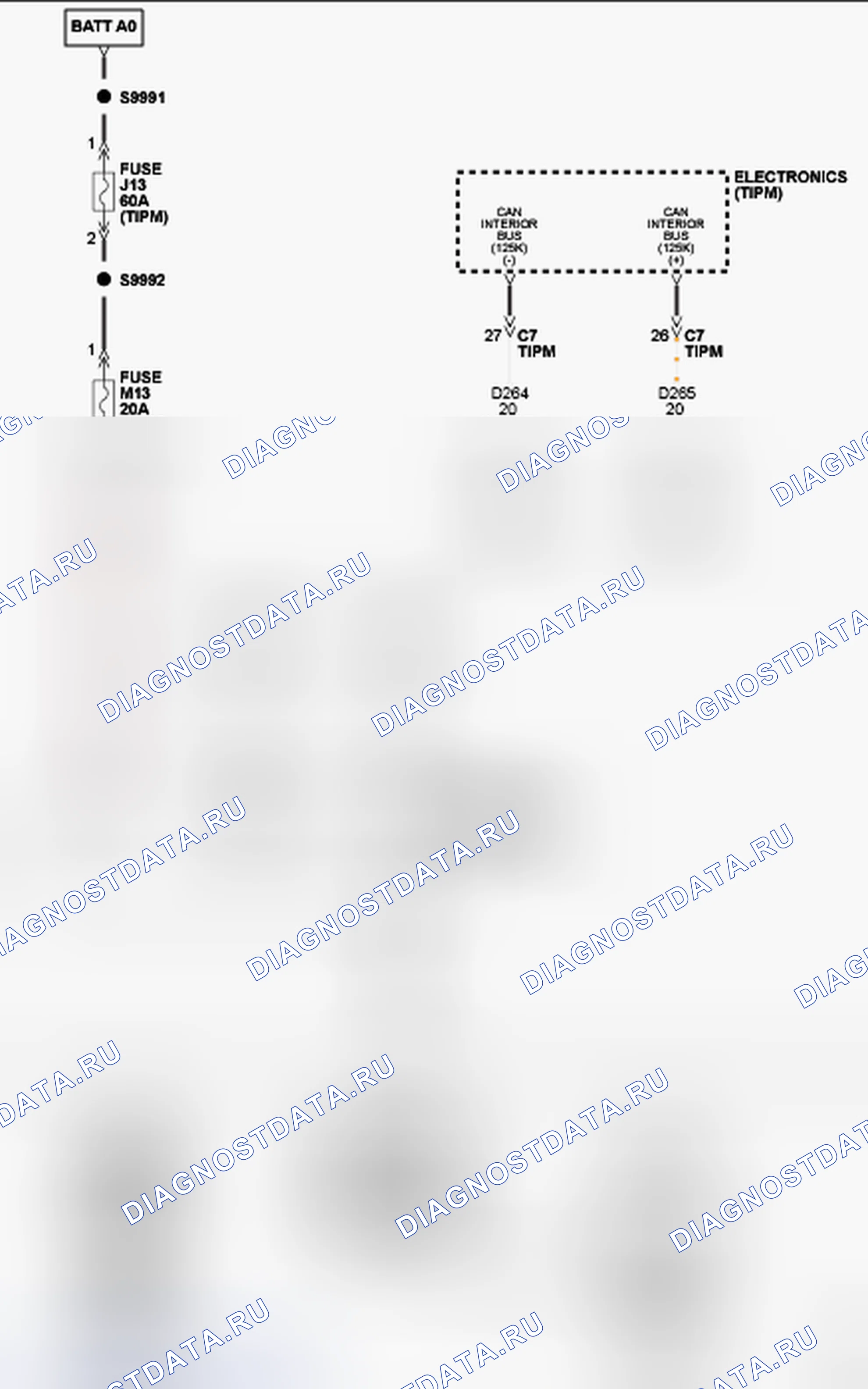 Рис. 101: НЕТ ОТВЕТА ОТ ITM (INTRUSION TRANSCEIVER модуль). Dodge Grand Caravan V