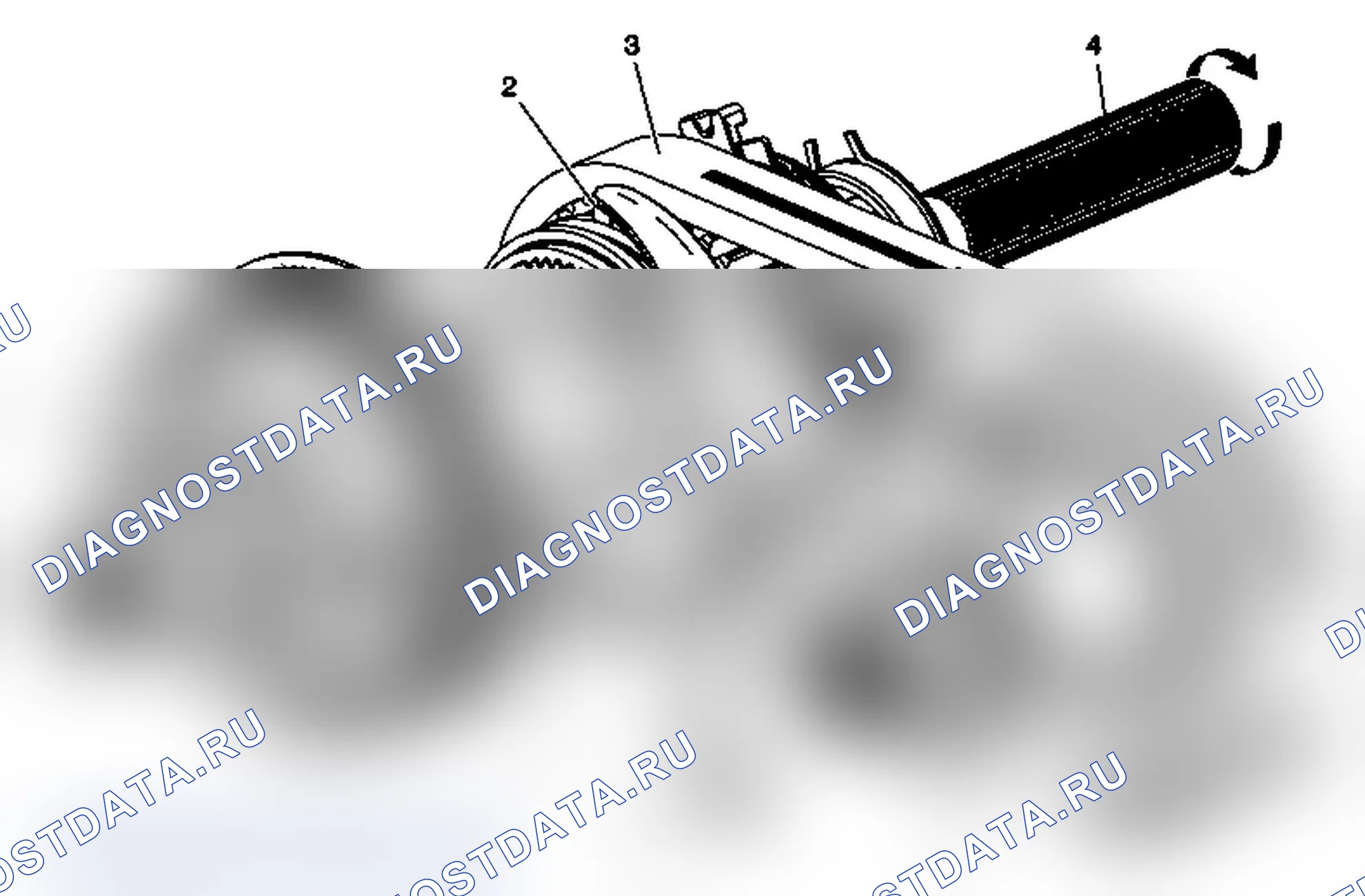 Рис. 80: Поток мощности в 4HI режиме. Chevrolet Cab & Chassis Silverado 3500 HD 