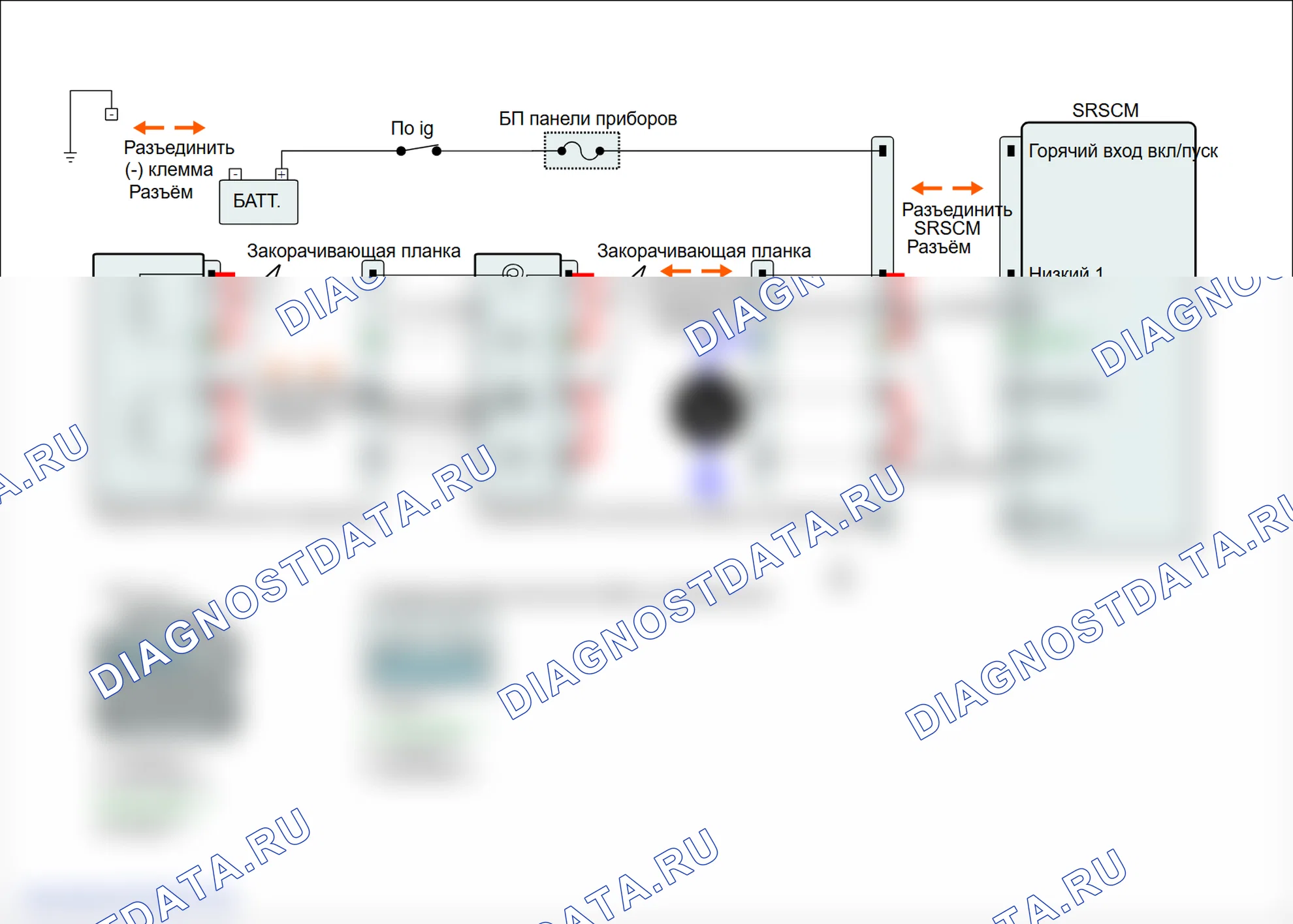 B1349: Замыкание цепи сопротивления подушки безопасности водителя на батарею (1-я ступень). Hyundai Genesis BH