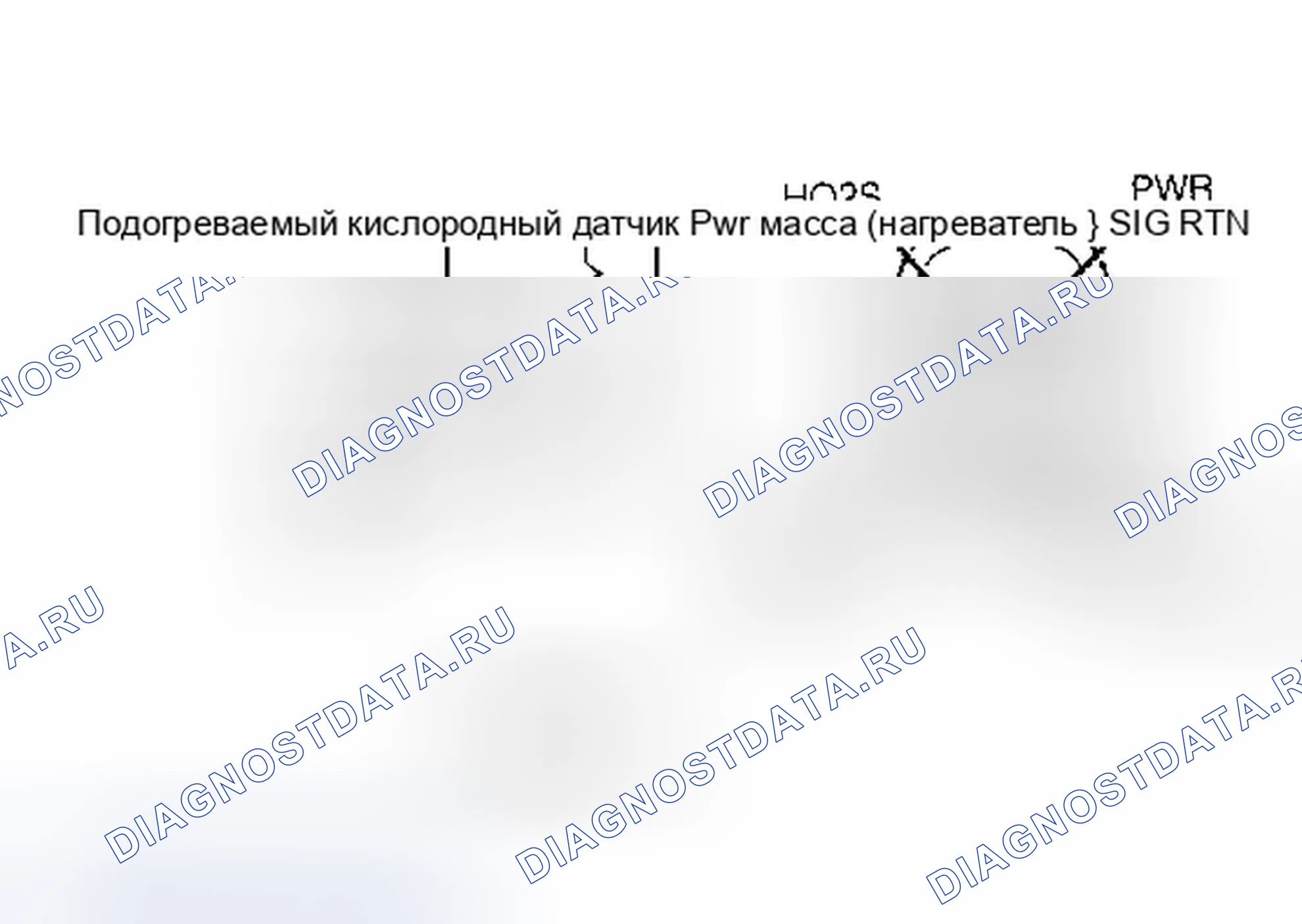 Рис. 103: Идентификация цепей и разъемов подогреваемый кислородный датчик (подогреваемый кислородный датчик). Ford Probe II