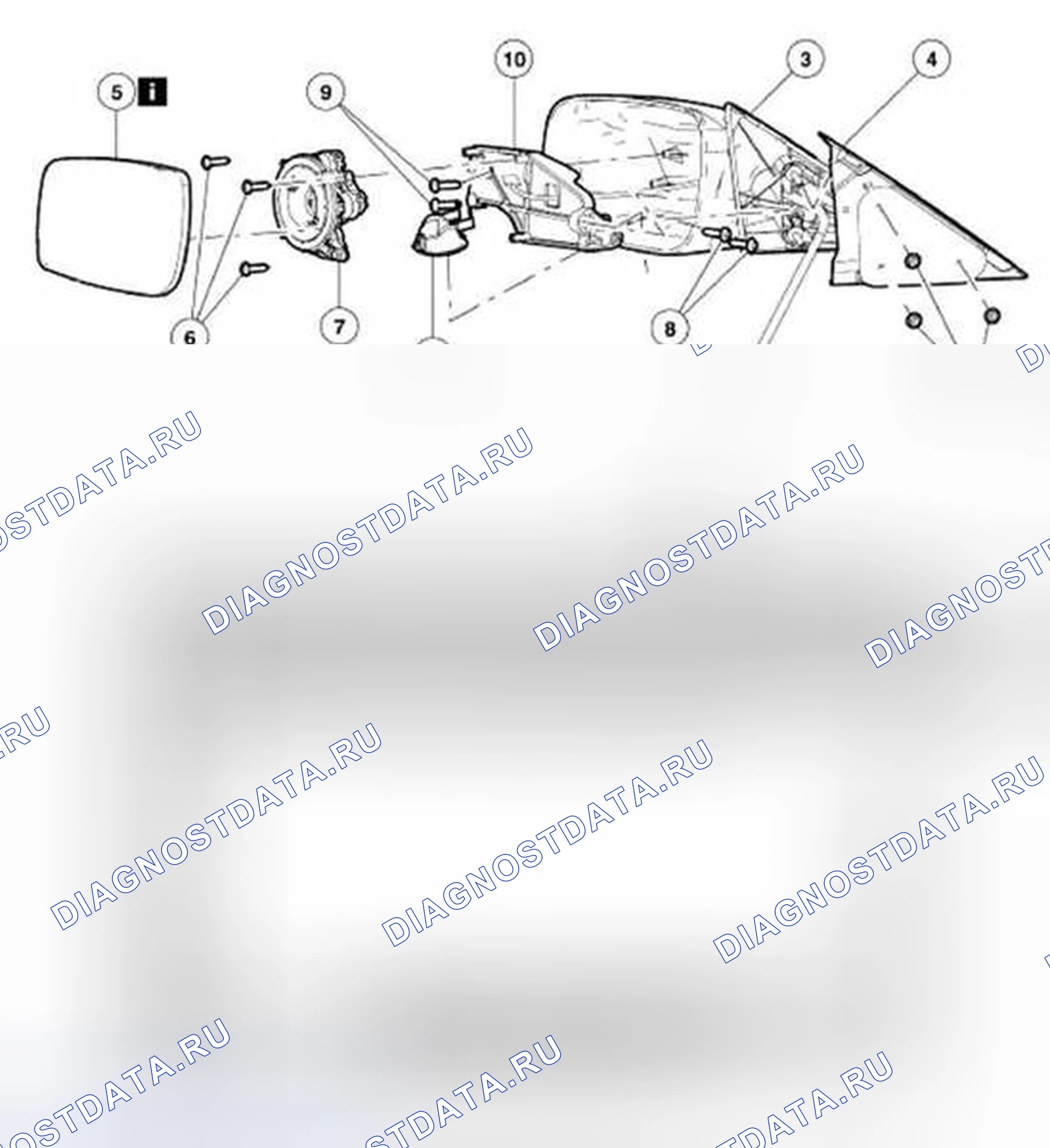 Рис. 224: Внешнее зеркало. Hyundai ix25 II