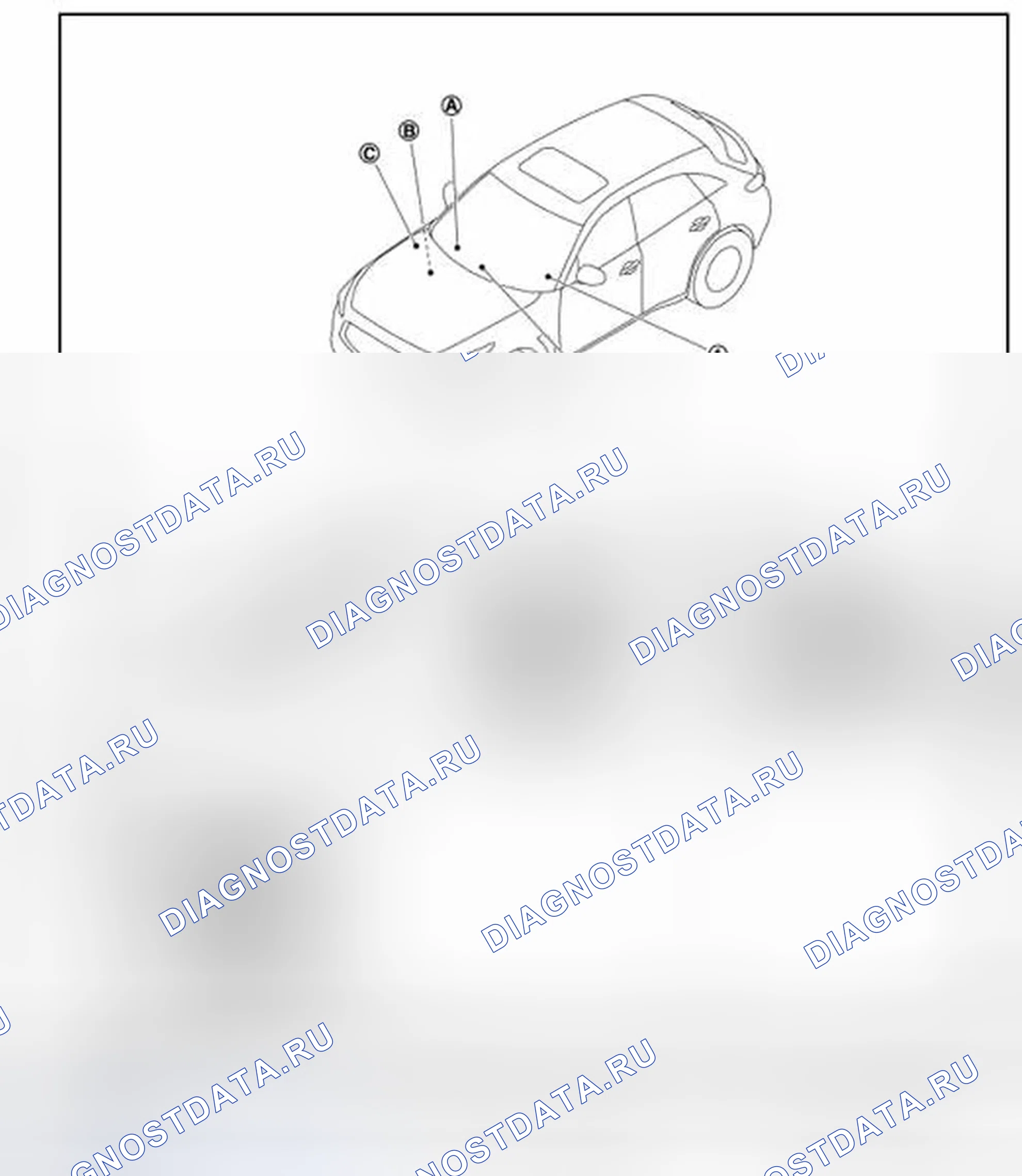 Рис. 54: Расположение компонентов. Infiniti FX50 II рестайлинг
