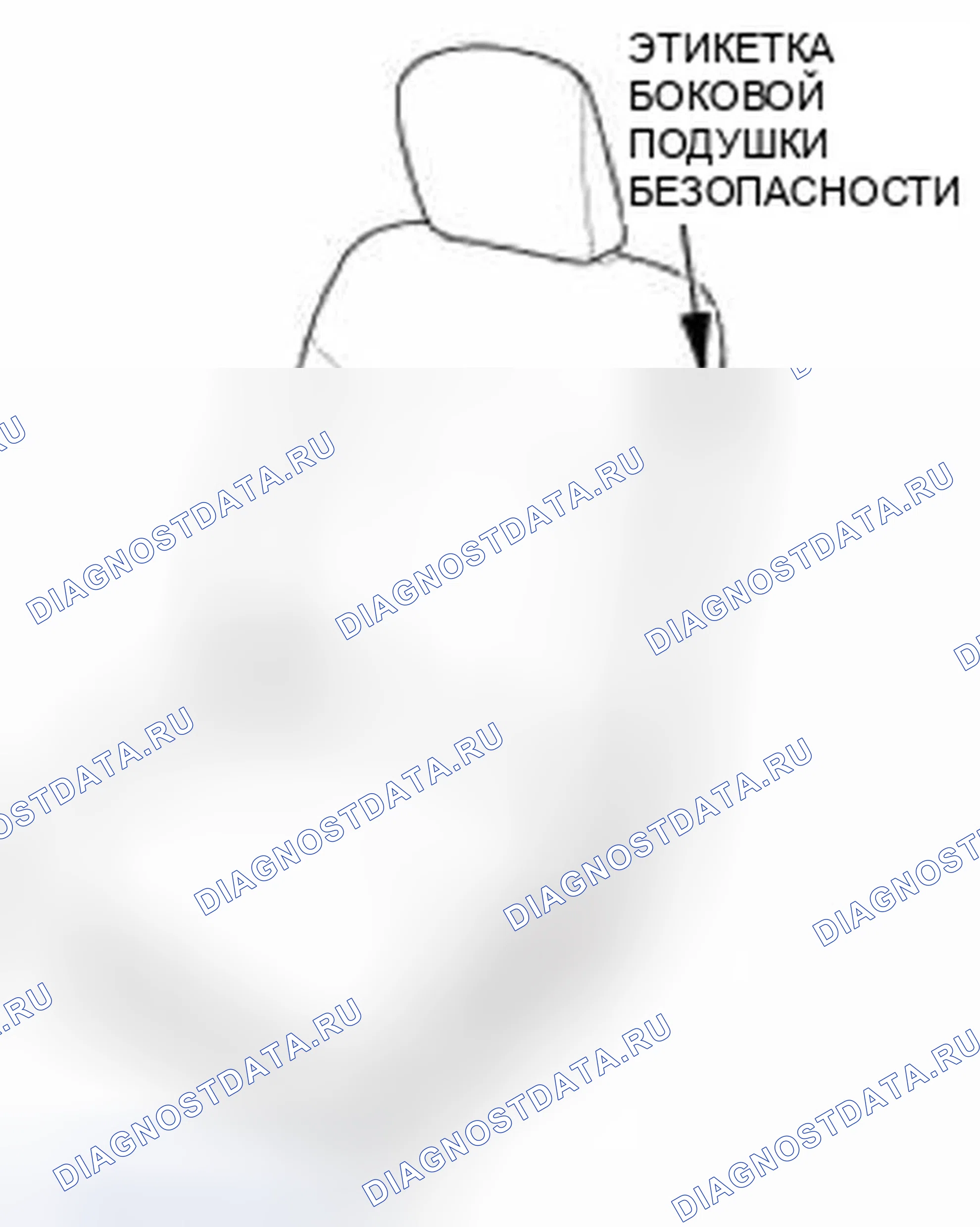 Рис. 1017: Передние сиденья с боковыми подушками безопасности. Honda Civic IX