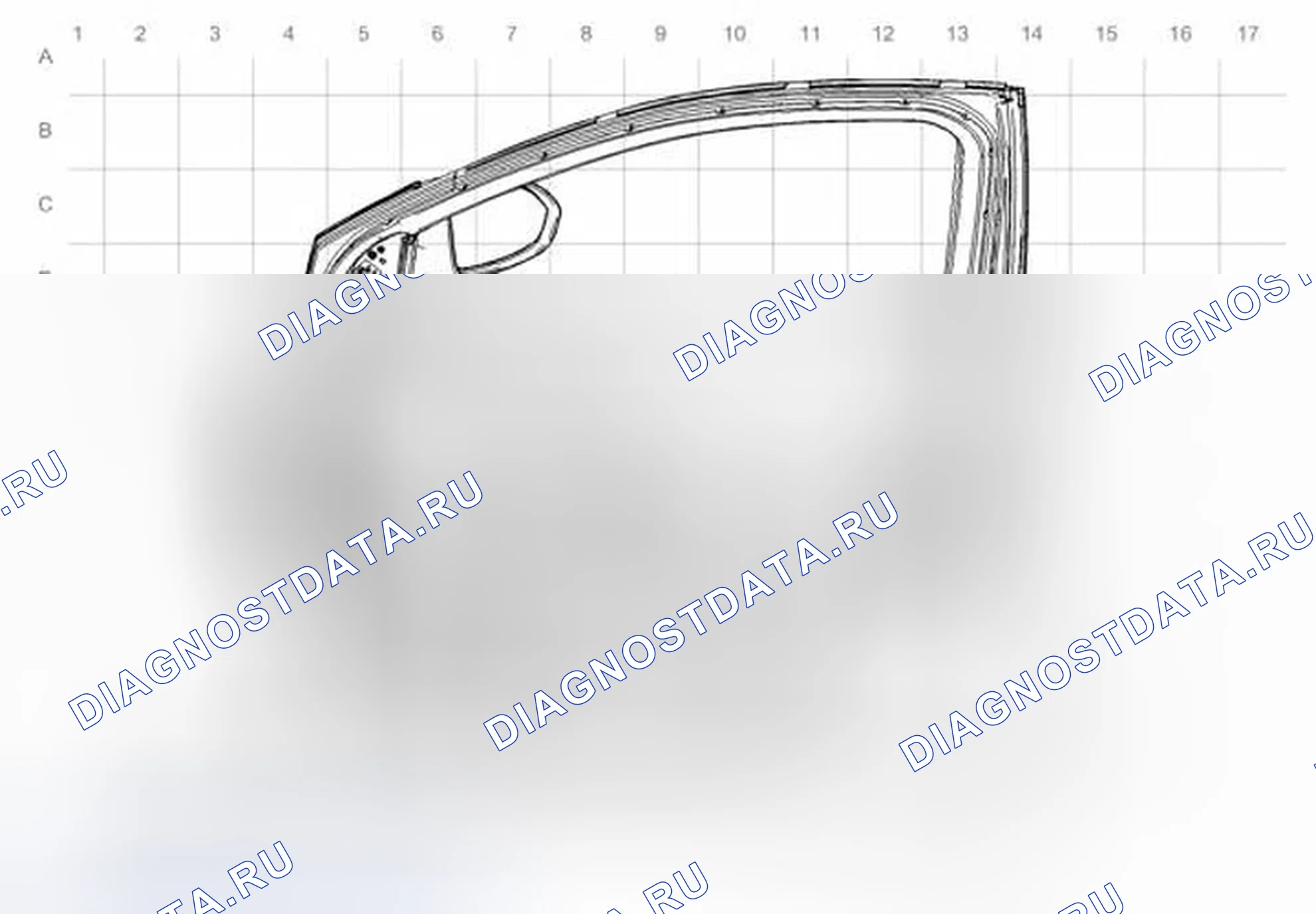 Рис. 18: Прокладка подвесной системы пассажирской двери. Chevrolet Cruze I рестайлинг