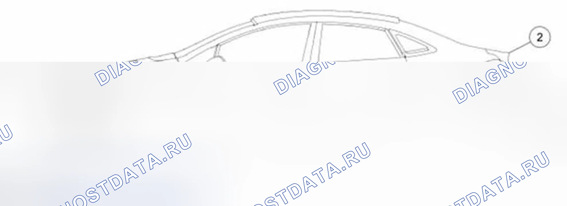 Рис. 23: Наружные пластмассы - окрашенные, 4-дверный седан. Ford Fiesta Mk6
