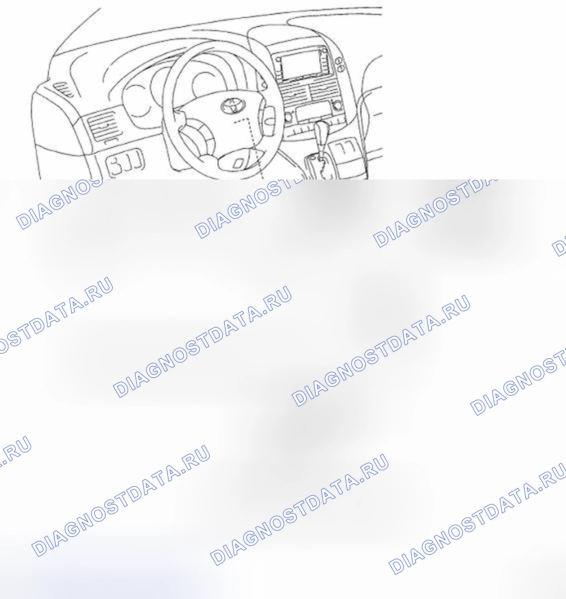 Рис. 2: Идентификация компонентов выключателя зажигания. Toyota Sienna II рестайлинг