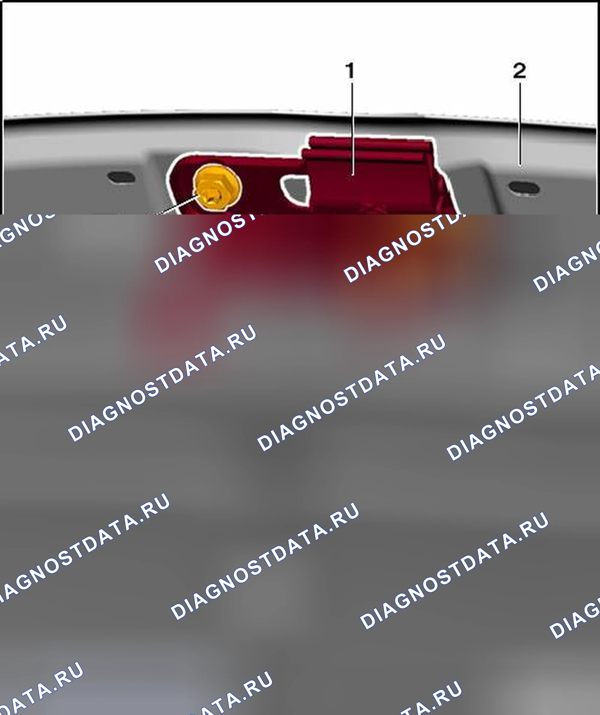Рис. 39: ШТЫРЬ УДАРНИКА КАПОТА, РЕГУЛИРОВКА. Volkswagen Touareg II