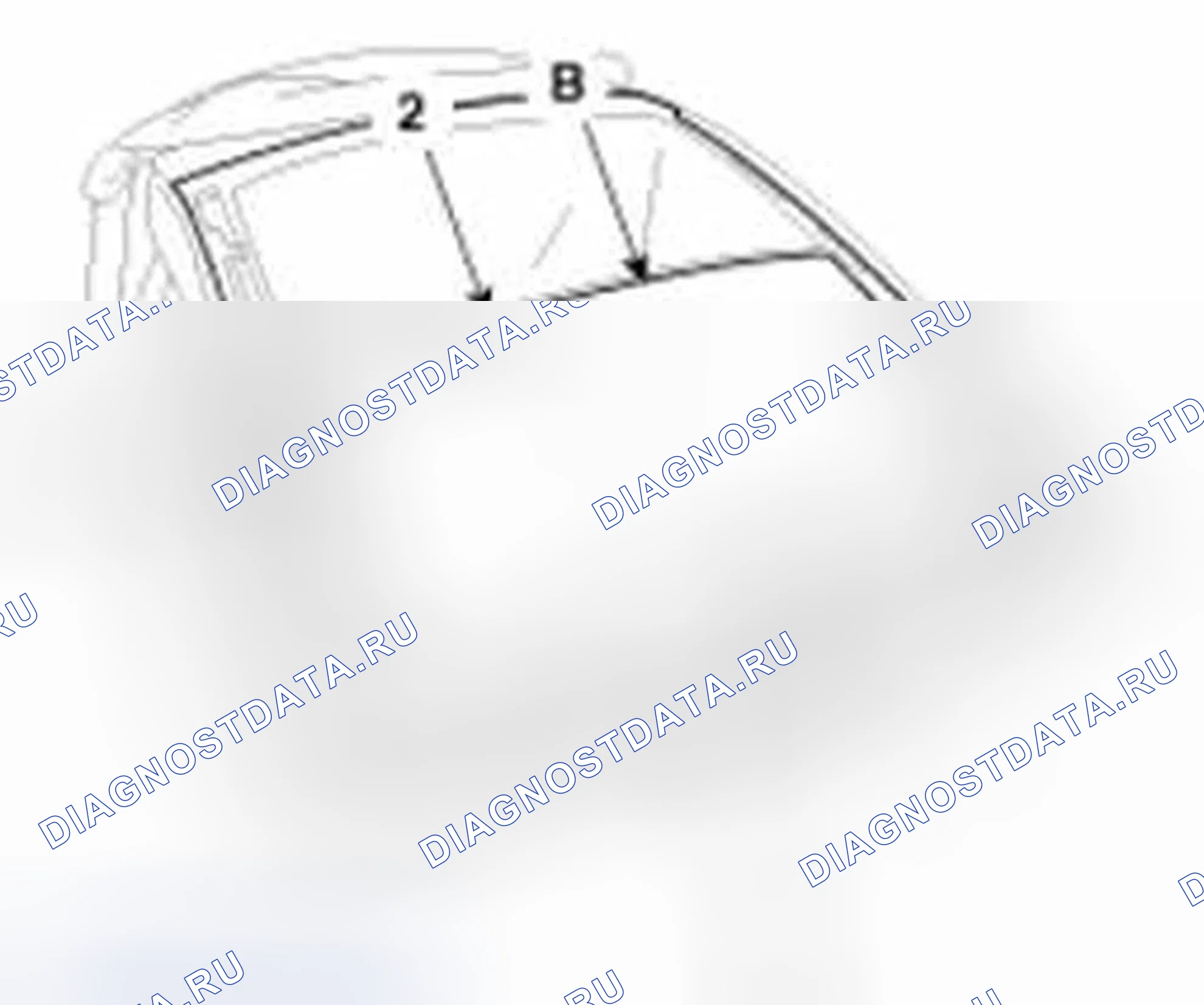 Рис. 245: Проверка выравнивания стекла. Hyundai Sonata VI