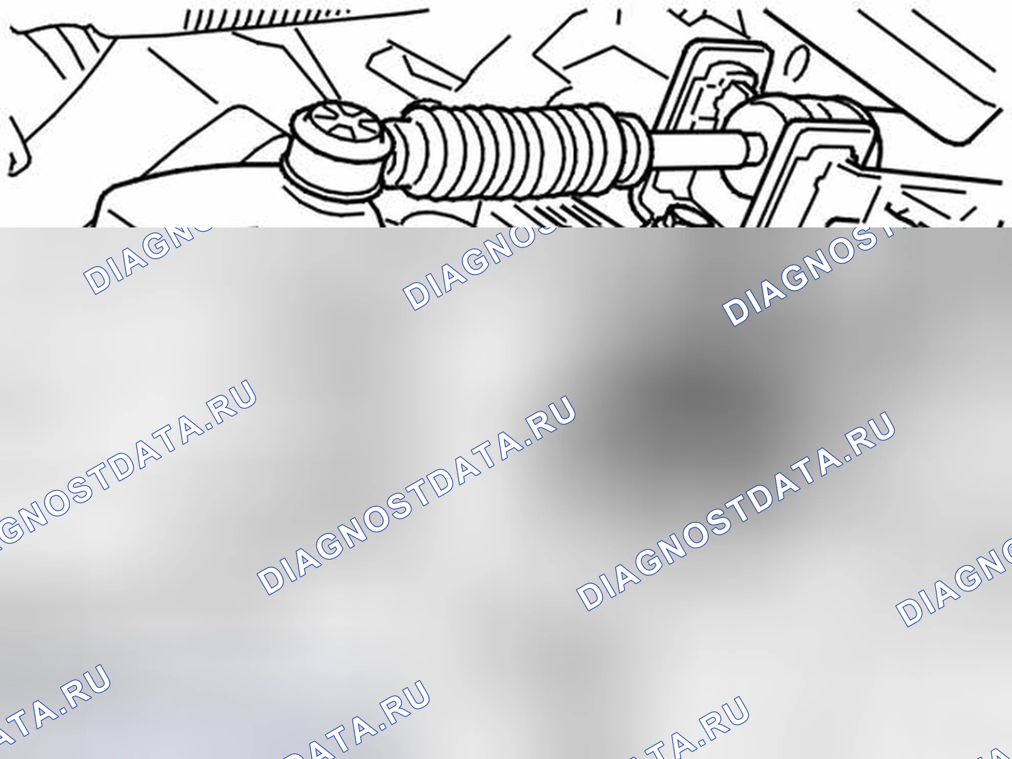 Рис. 324: Регулировка механического кабеля. Volvo XC70 I рестайлинг