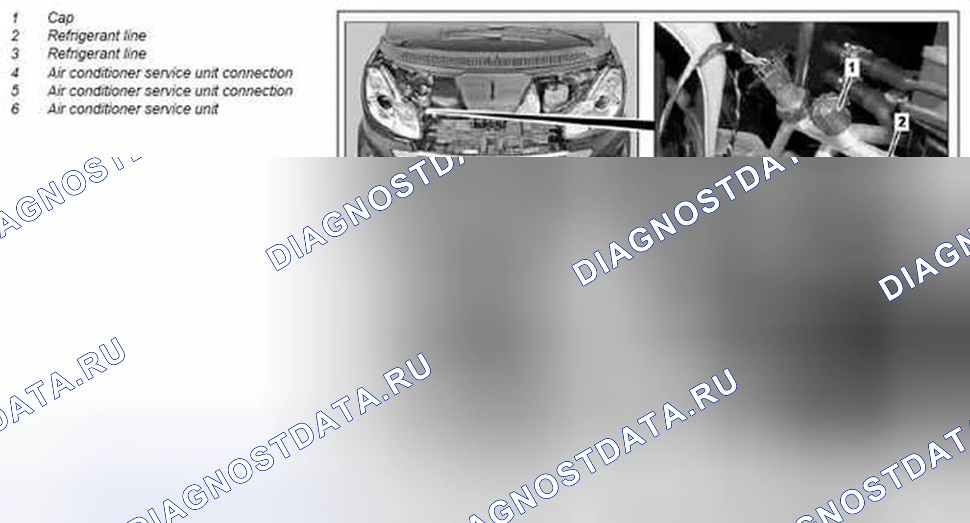 Рис. 153: Слив, вакуумирование и заправка кондиционера, проверка функции и проверка на наличие утечек - AR83.30-P-1760MCC. Kia Soul I