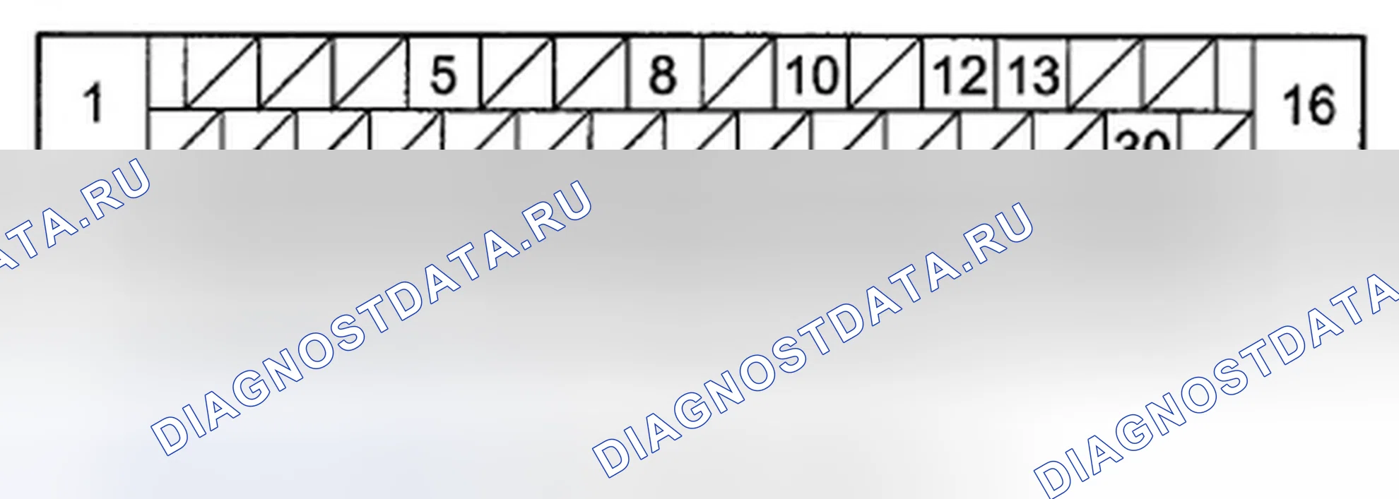 Рис. 4: Входы и выходы блока управления модулятора VSA для 47P разъема (разъем отключен). Acura TSX II
