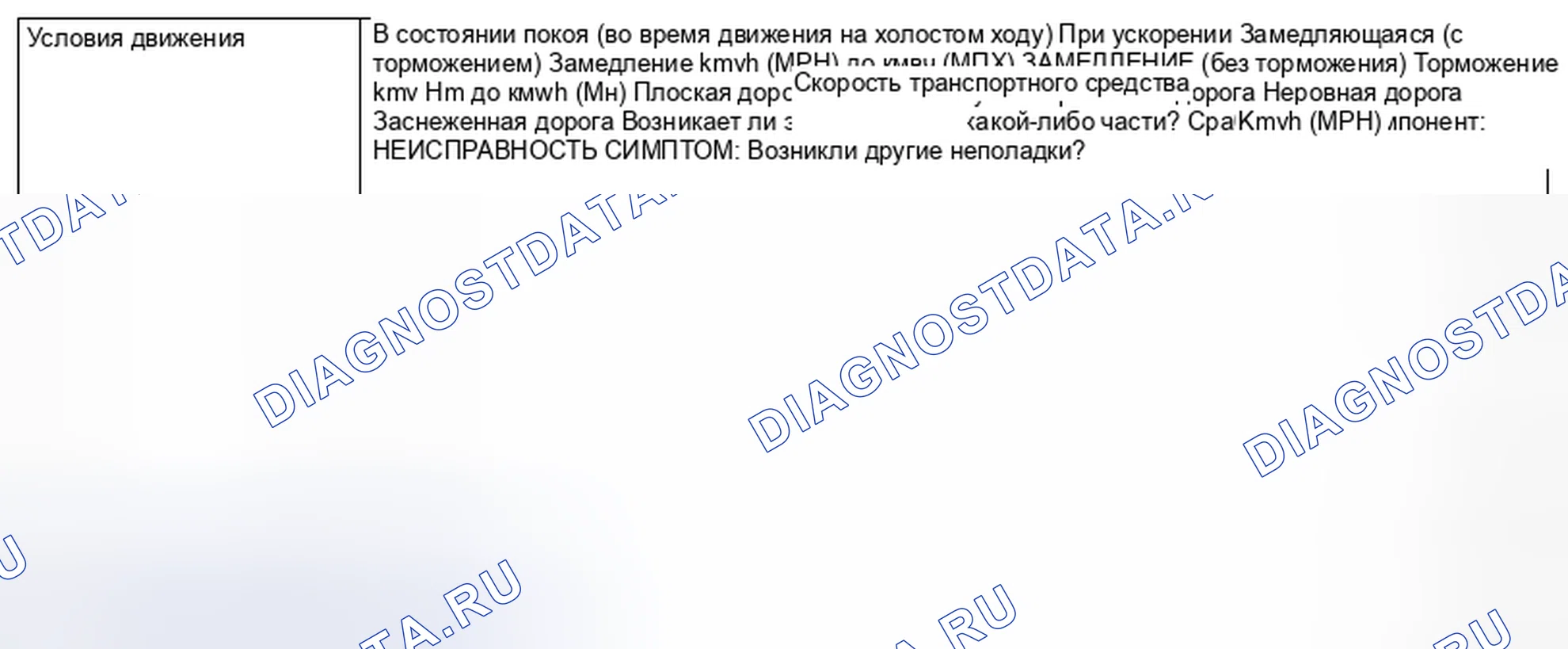 Рис. 70: УСЛОВИЯ ВОЗНИКНОВЕНИЯ НЕИСПРАВНОСТЕЙ. Subaru Impreza GK