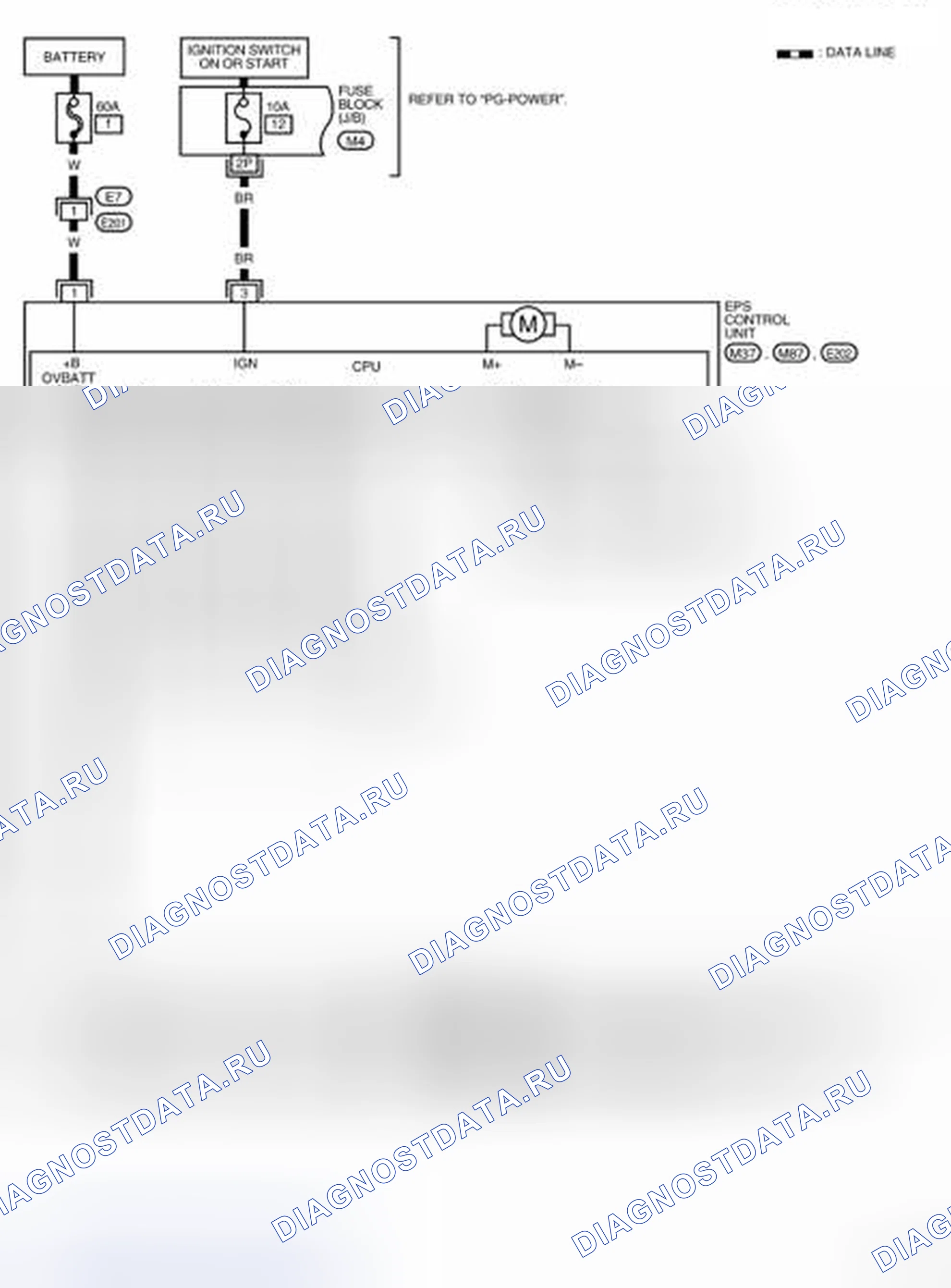 Рис. 42: электросхема - STC-EPS-01. Nissan Sentra B16