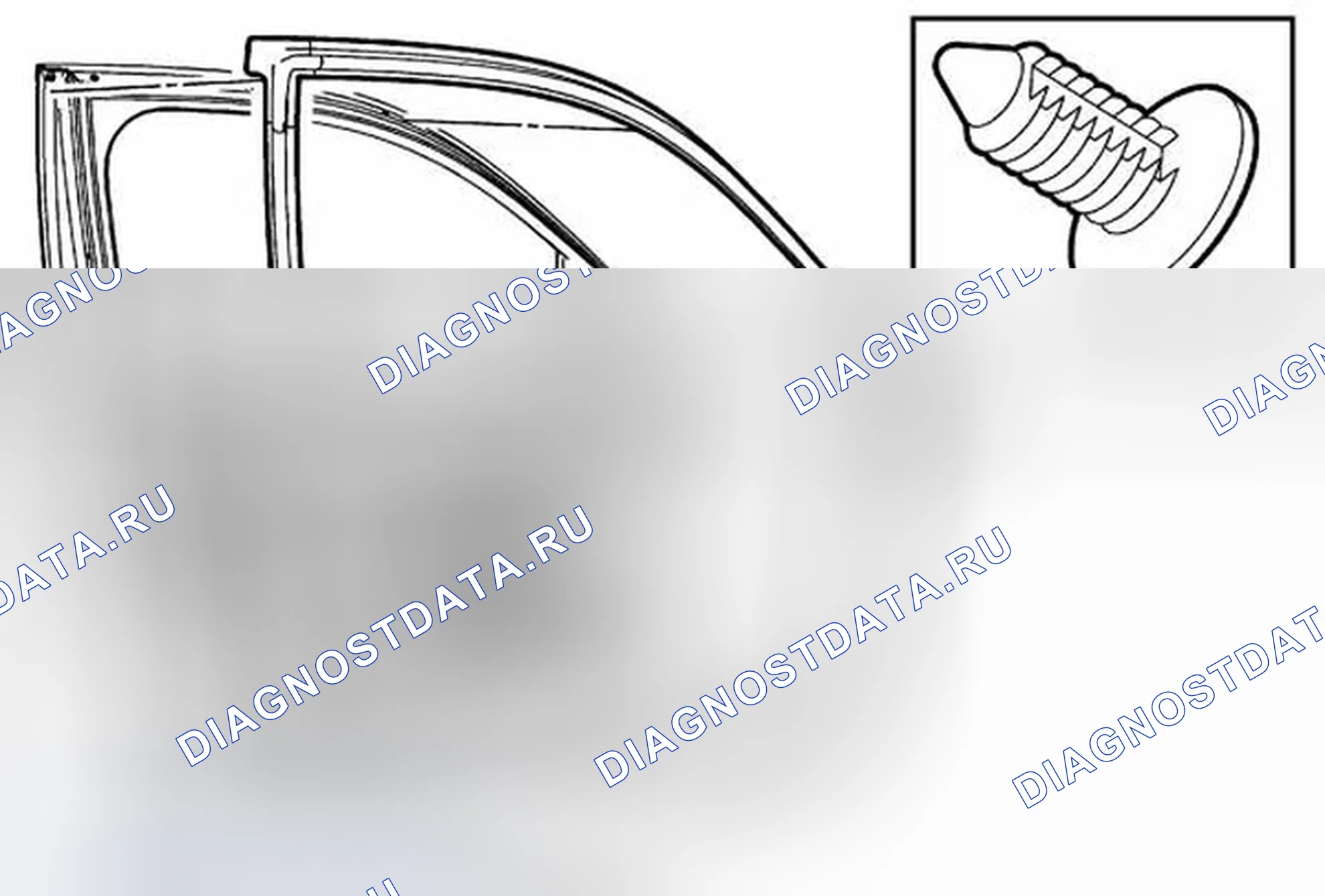 Рис. 50: Замена передней дверной панели - сторона двери. Cadillac ATS I