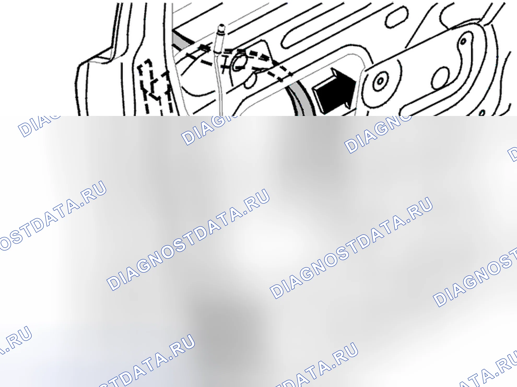 Рис. 1109: Снятие механизма блокировки с передней боковой двери. Volvo V70 II