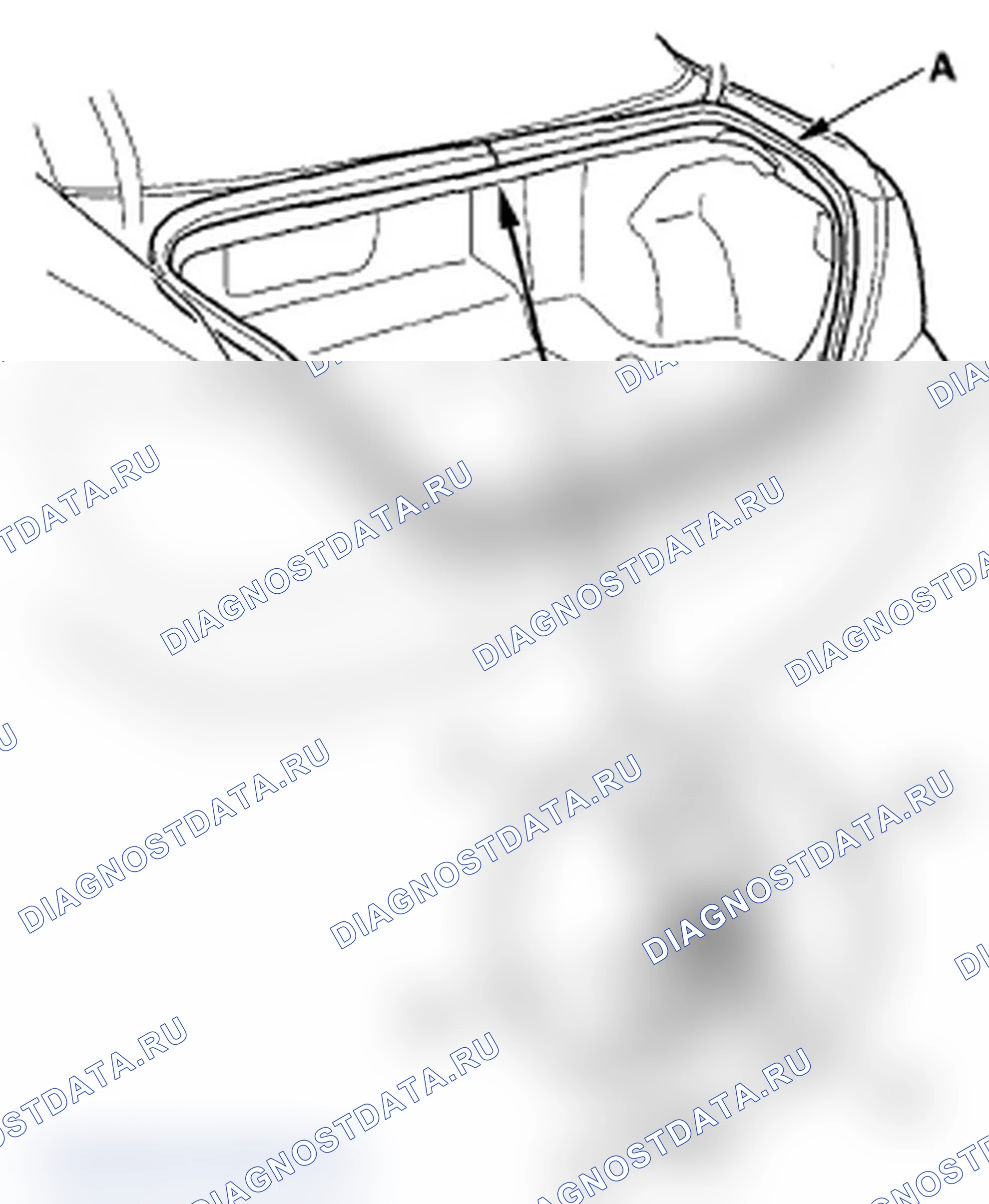 Рис. 116: Замена крышки багажника Weatherstrip. Acura RL II