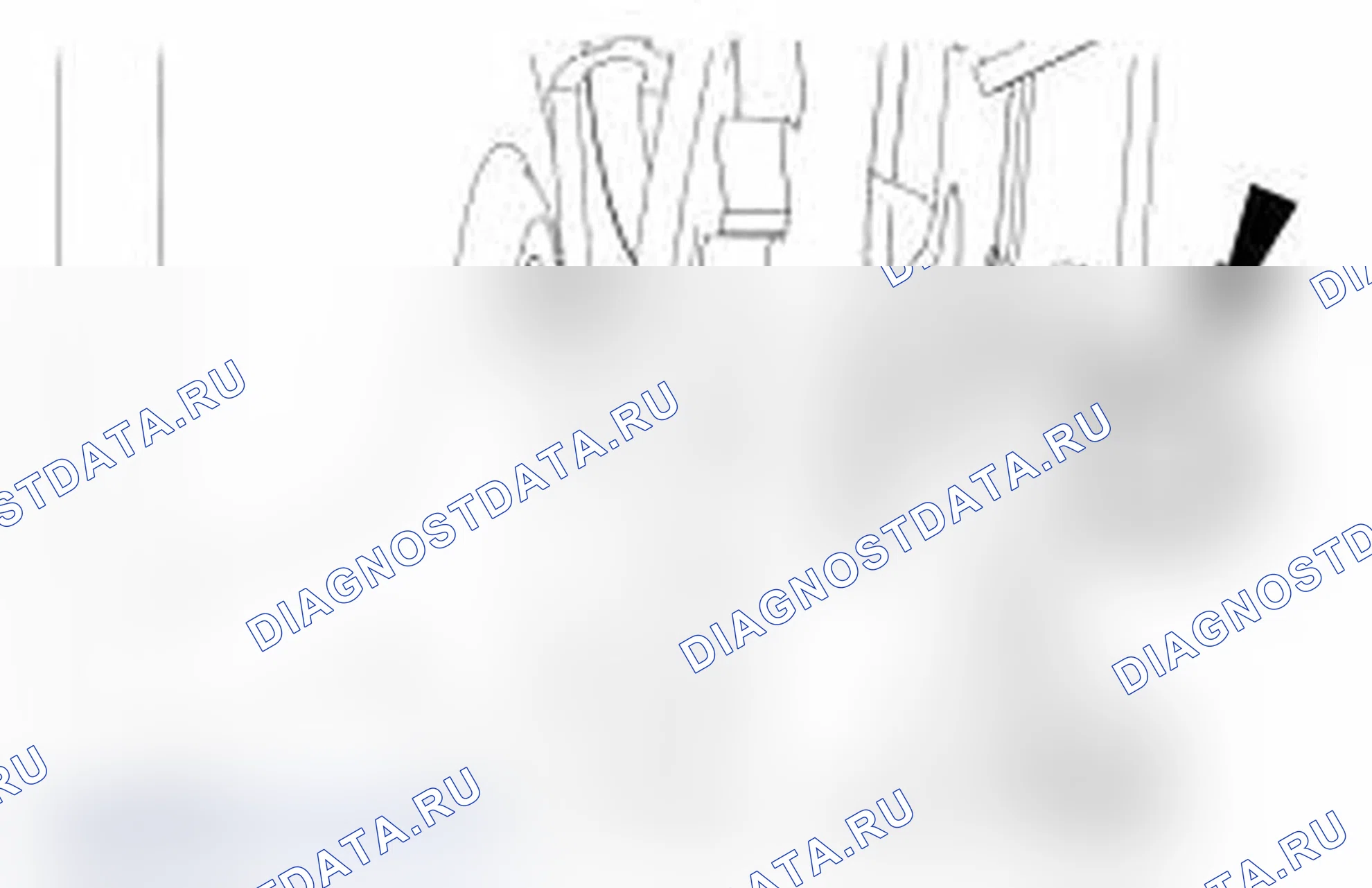 Рис. 1: Снятие натяжения троса стояночного тормоза. Lincoln Mark LT