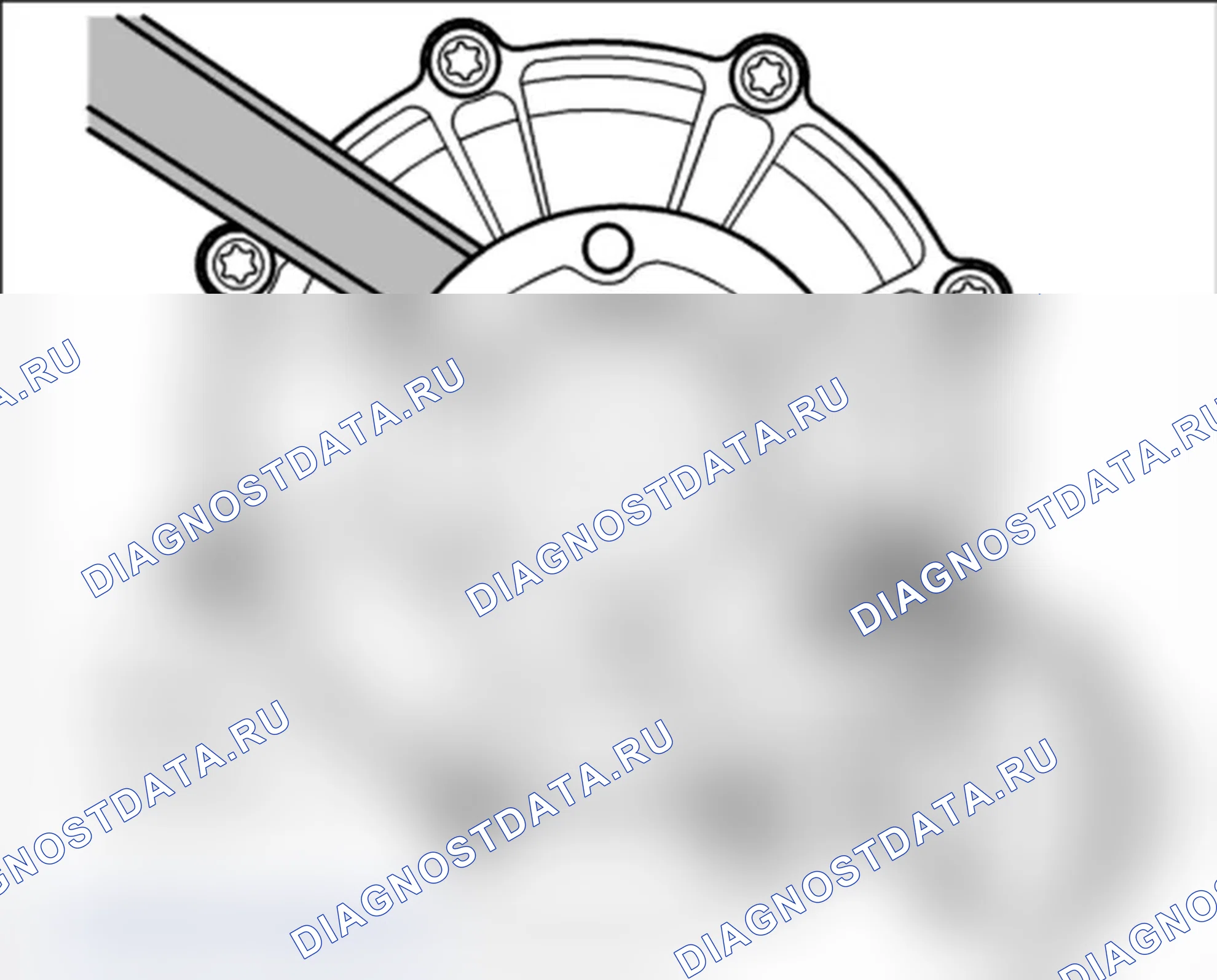 Рис. 62: Снятие крышки для передней главной передачи. Porsche 911 GT3 997