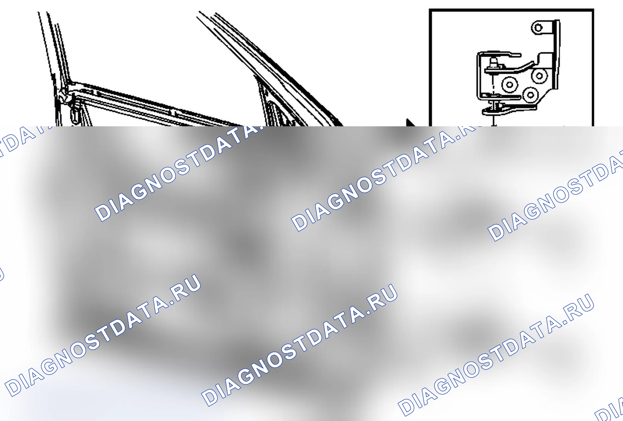 Рис. 24: Замена петли передней двери. Chevrolet Silverado 2500 HD 