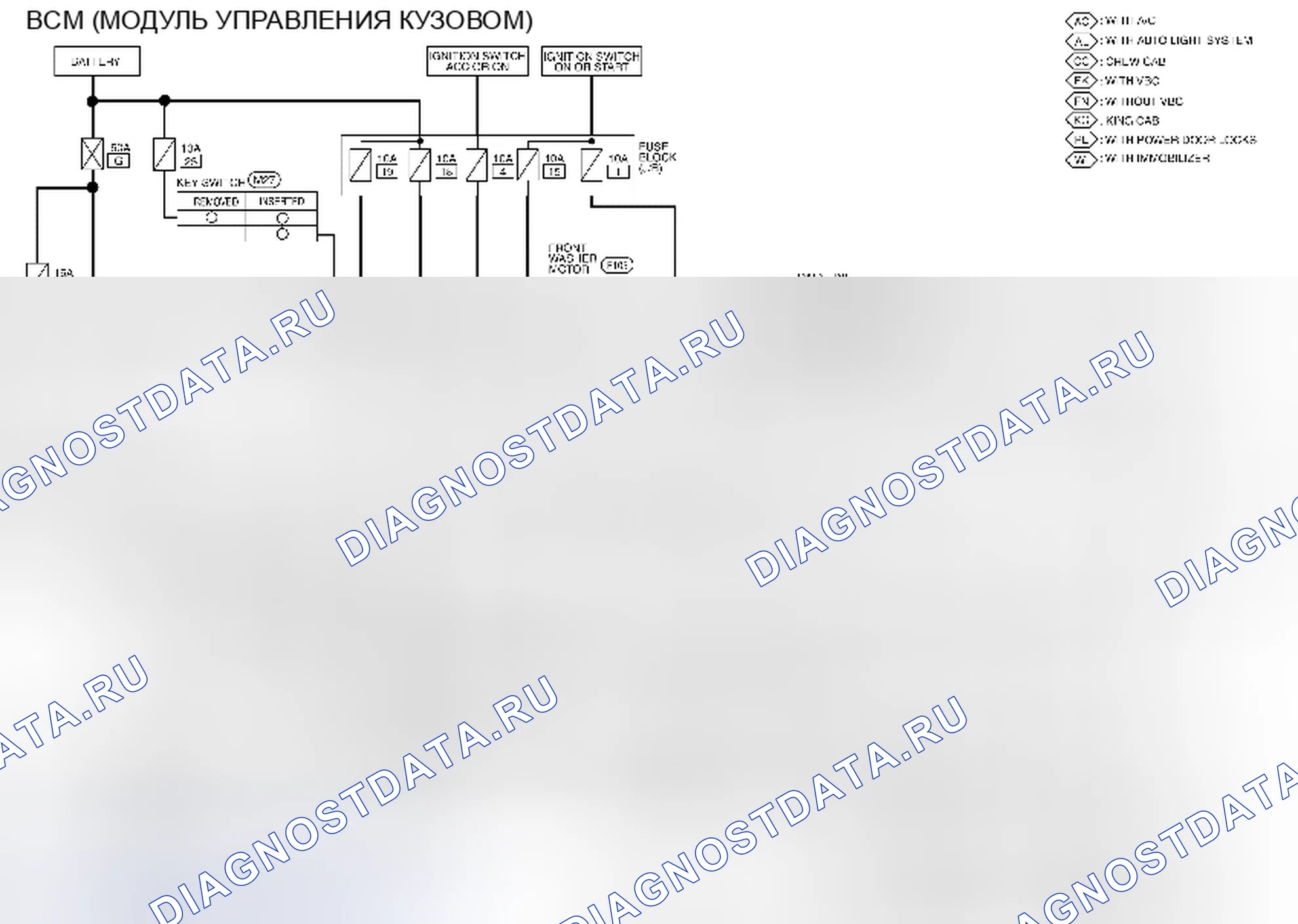 Рис. 274: BCM - электросхема. Suzuki Equator I