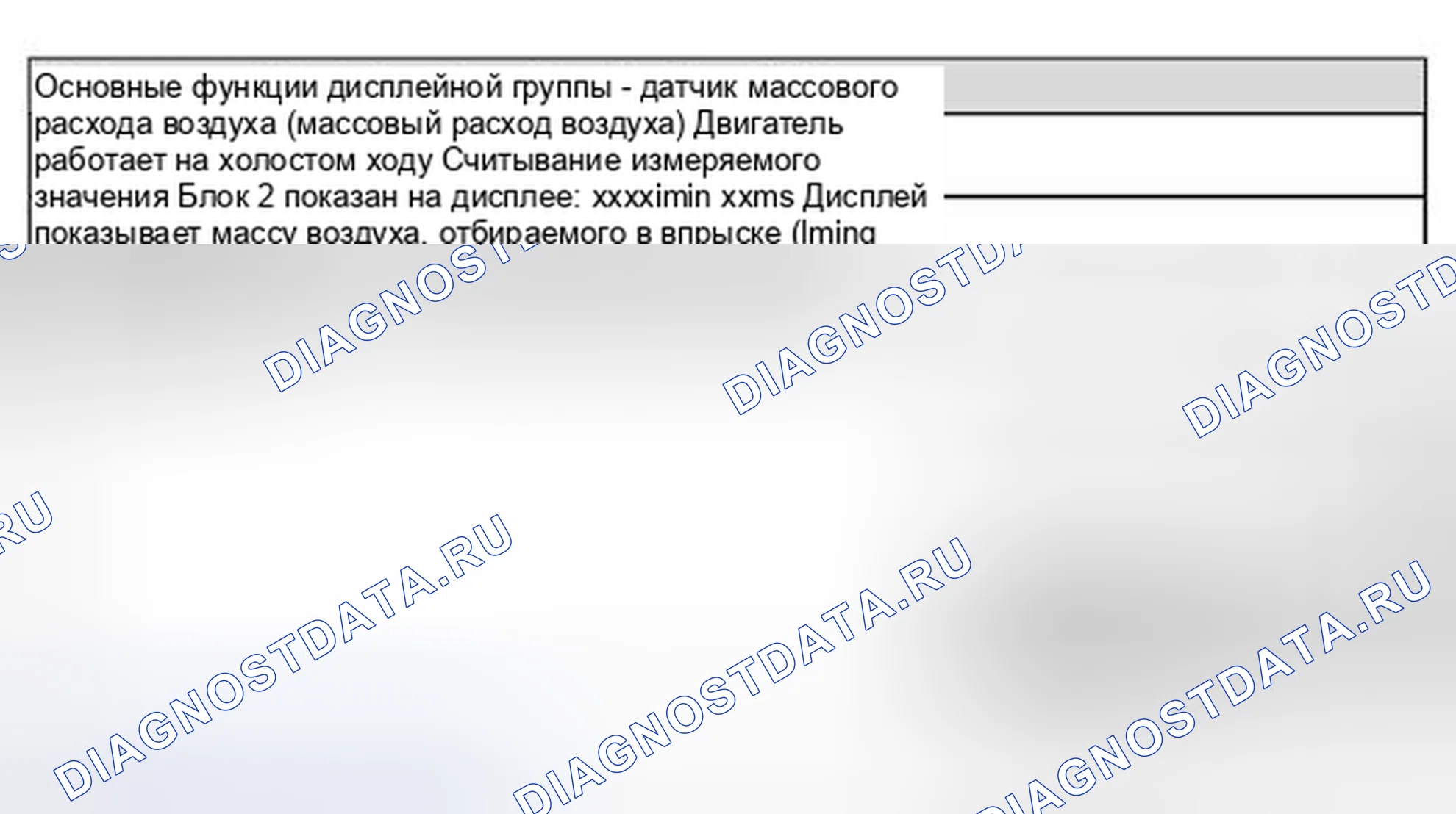 Рис. 82: Группа дисплеев 2 - основные функции - датчик массового расхода воздуха (массовый расход воздуха). Volkswagen Jetta IV