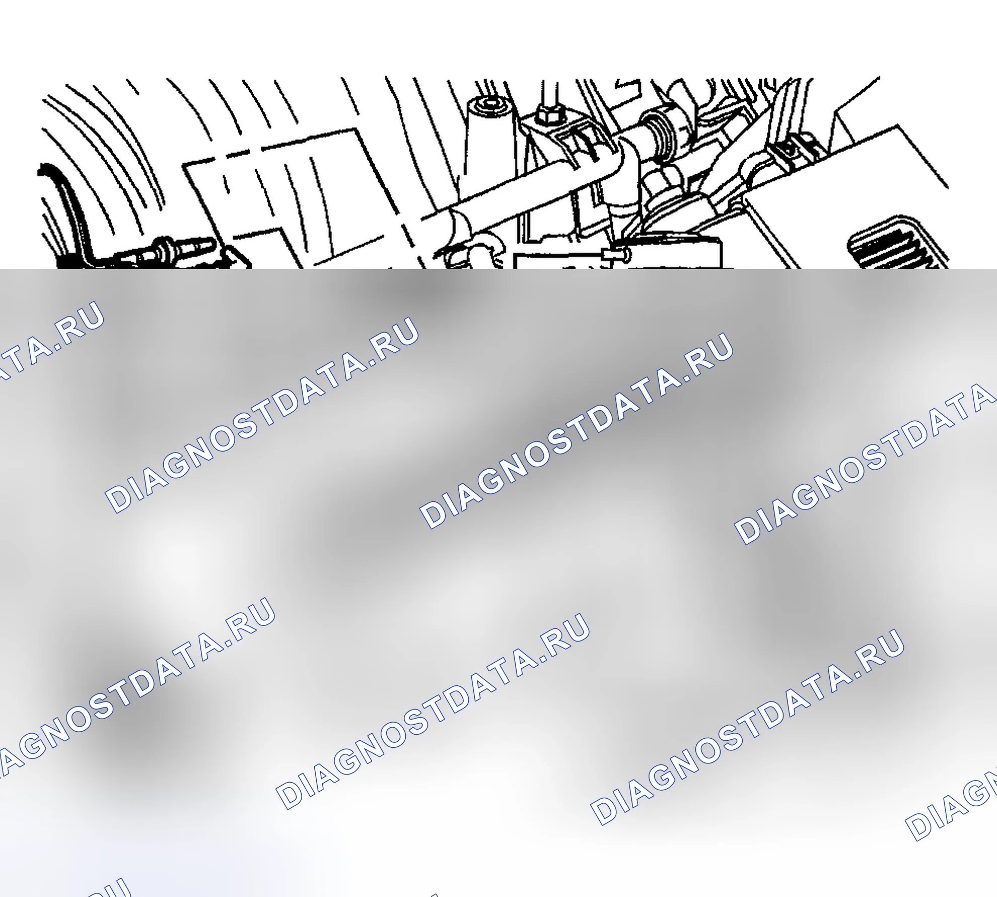 Рис. 1712: Демонтаж выпускного коллектора - справа (без RPO, NC1 или NF7). Hyundai Terracan I