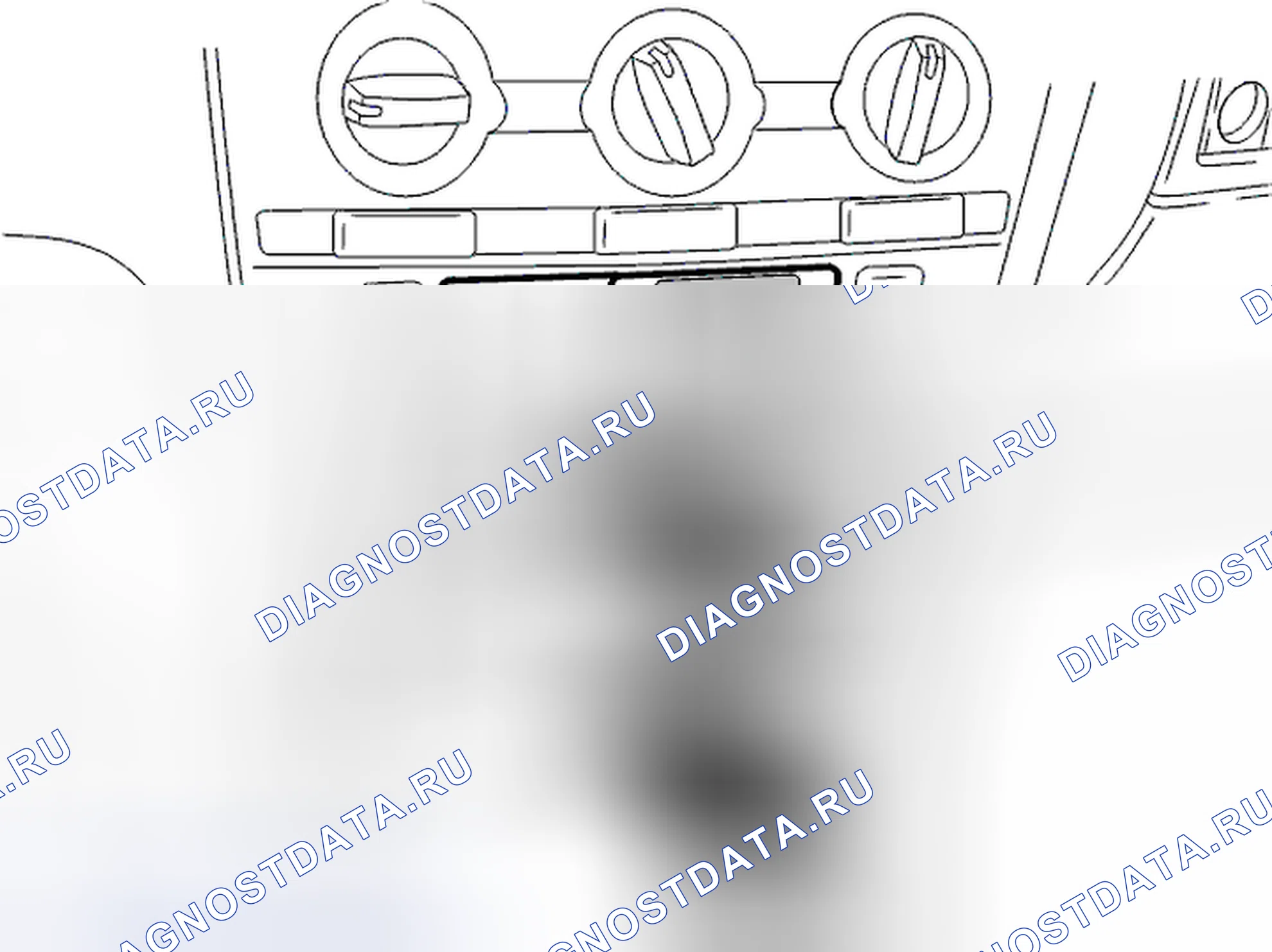 Рис. 48: Установка радио и отсека хранения. Volvo S40 I рестайлинг