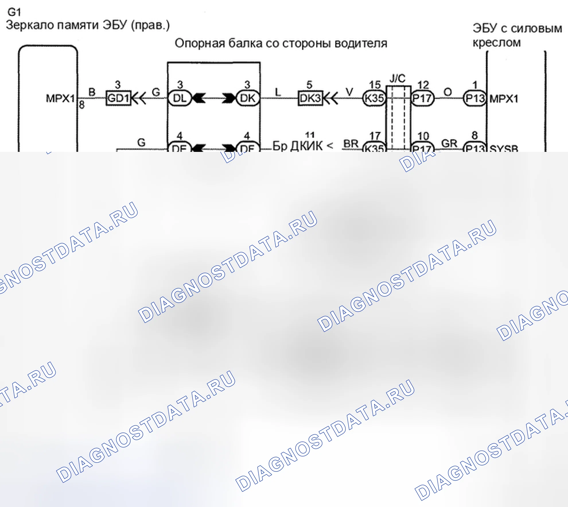 Рис. 30: электросхема. Toyota Avalon XX30 рестайлинг