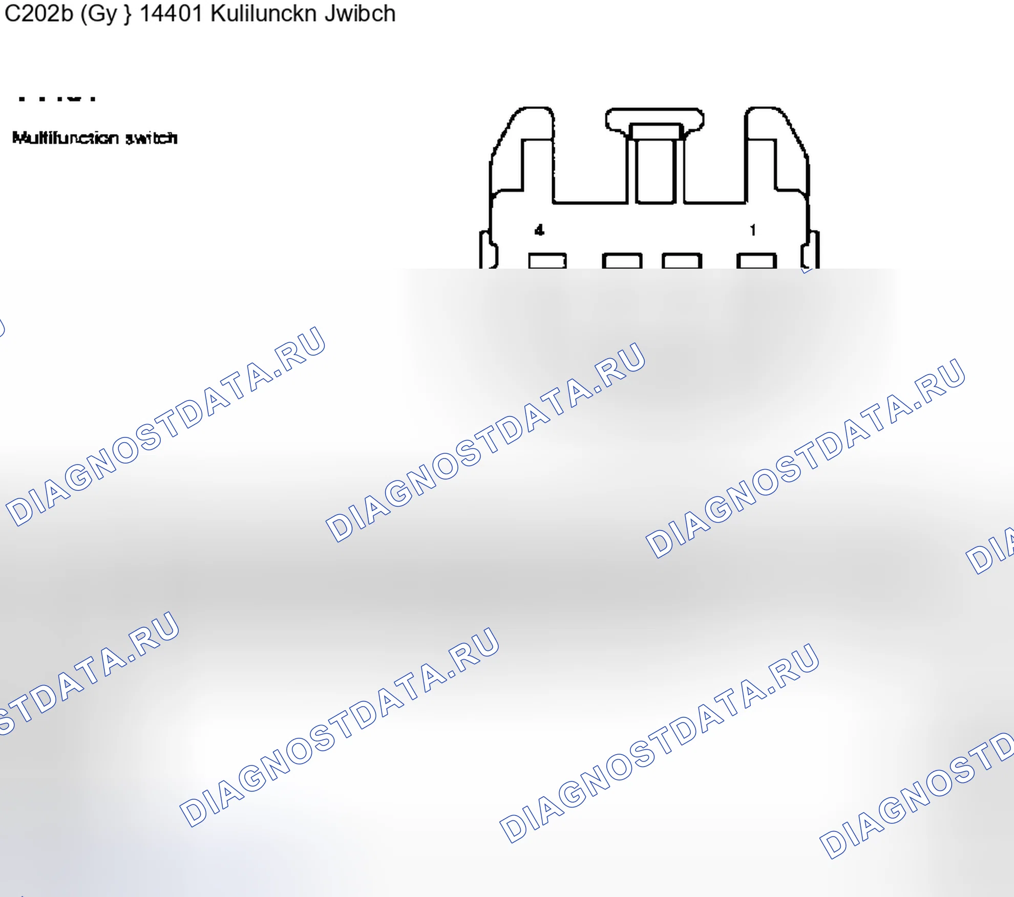 Рис. 73: Идентификация соединителей C202b и C202c. Lincoln Navigator II