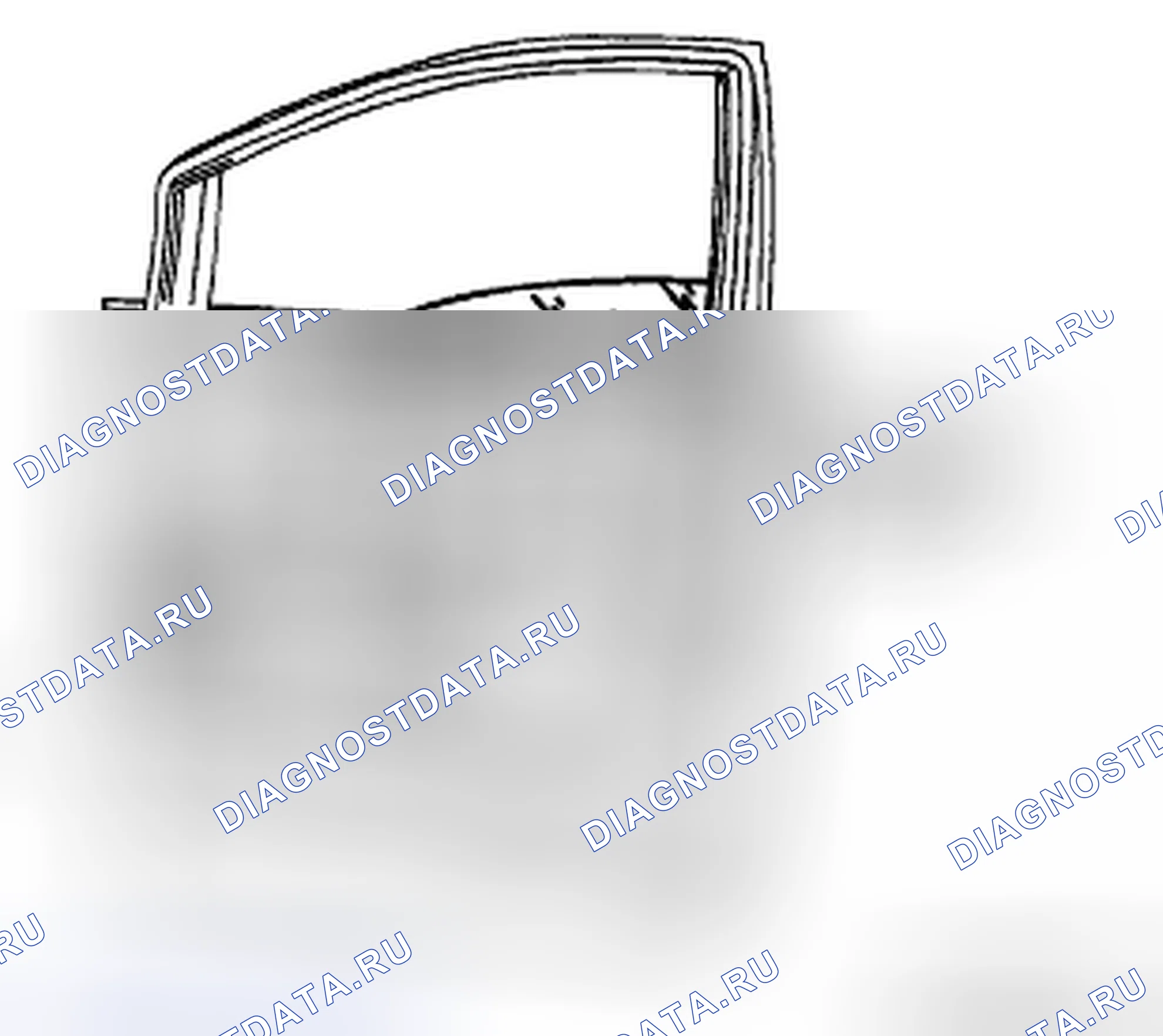Рис. 4: Примечание по демонтажу стекла передней двери. Mazda CX-7 I рестайлинг