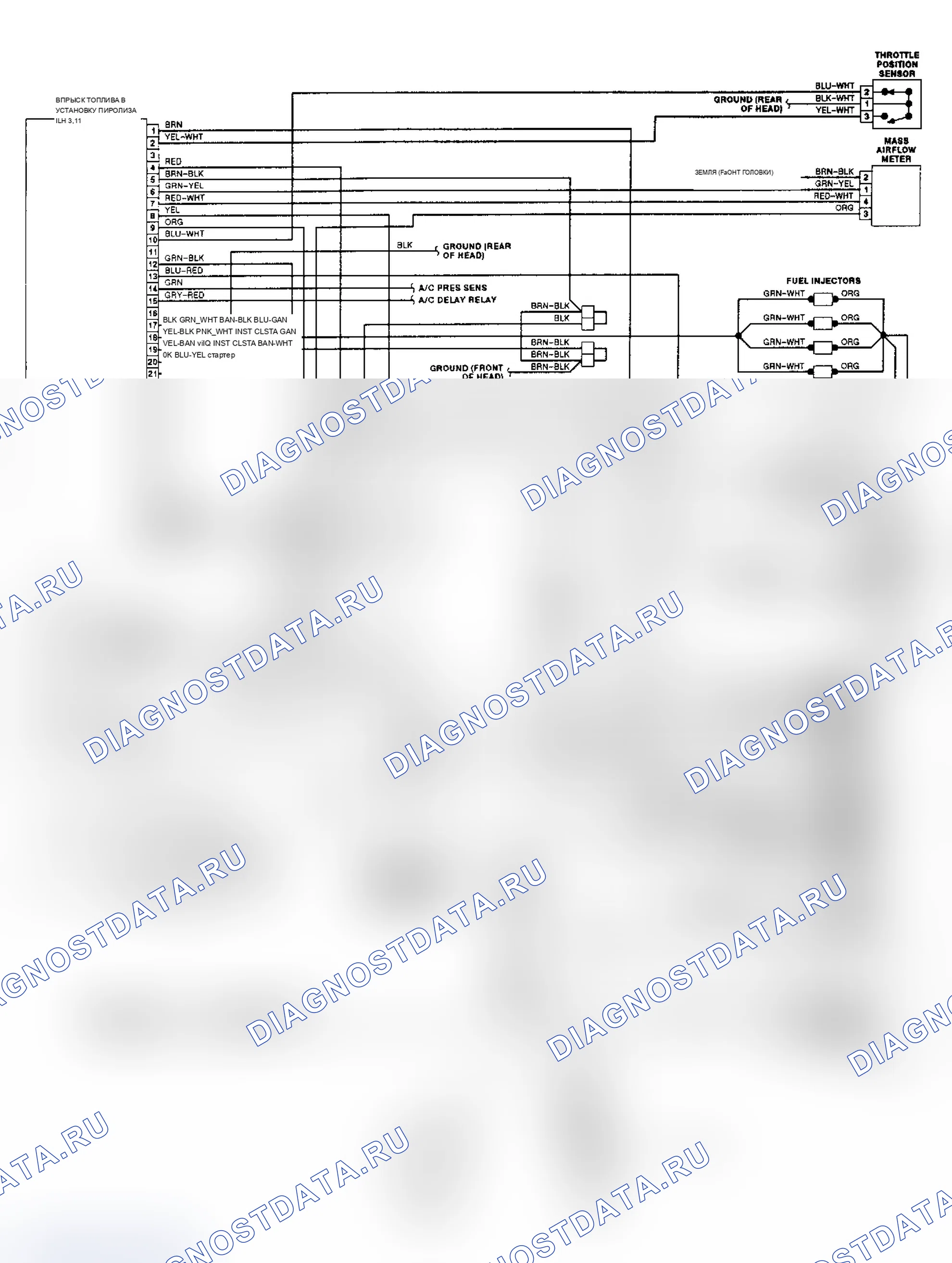 Рис. 2: электросхема (240 2.3L LH Jetronic 3.1). Volvo 960 I