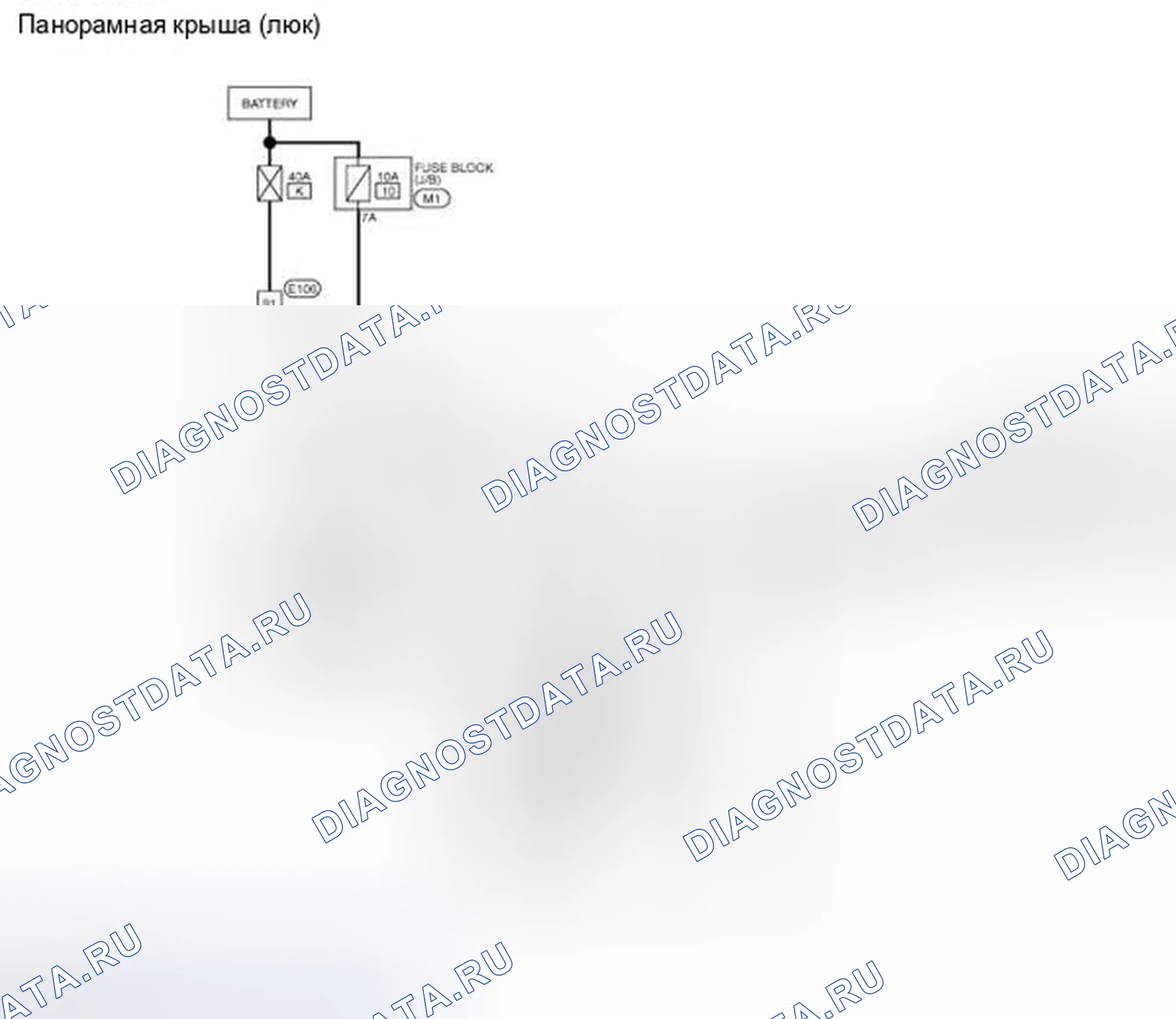 Рис. 204: ЛЮК В СБОРЕ ДВИГАТЕЛЯ: электросхема - ЛЮК В СБОРЕ. Infiniti EX35 I