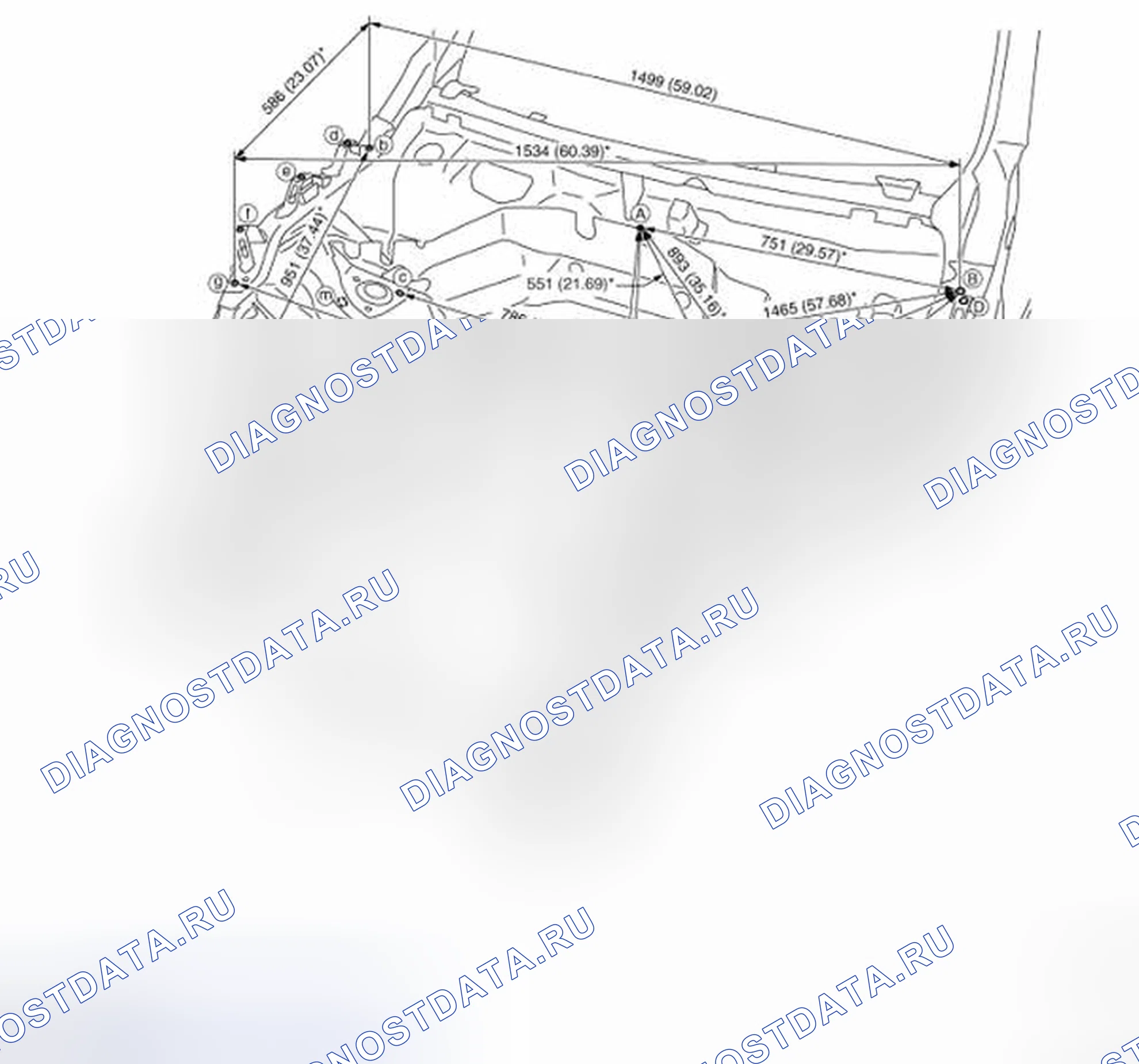 Рис. 268: ИЗМЕРЕНИЕ. Infiniti EX37 I