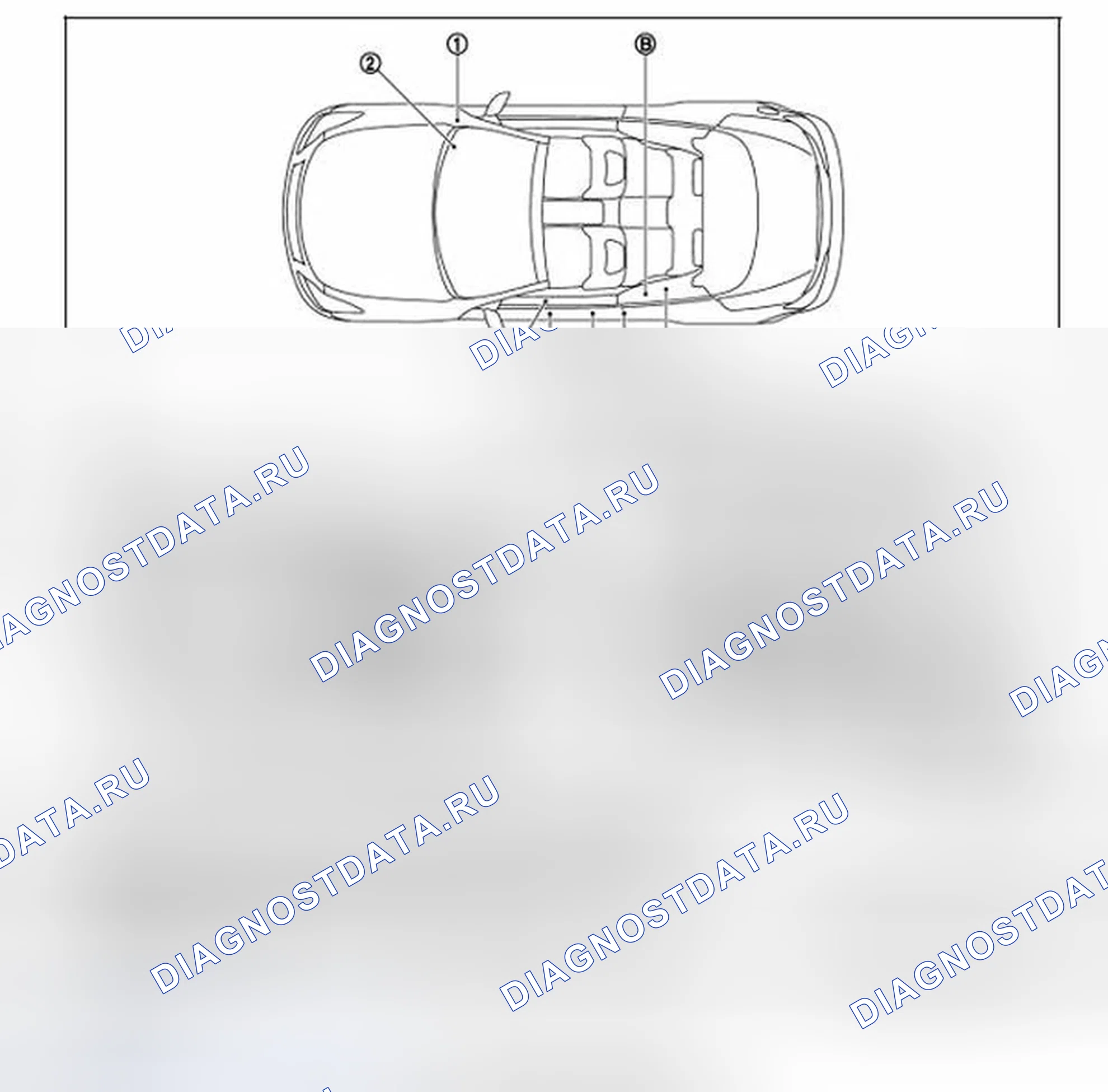 Рис. 6: Расположение компонентов. Infiniti G37 IV рестайлинг