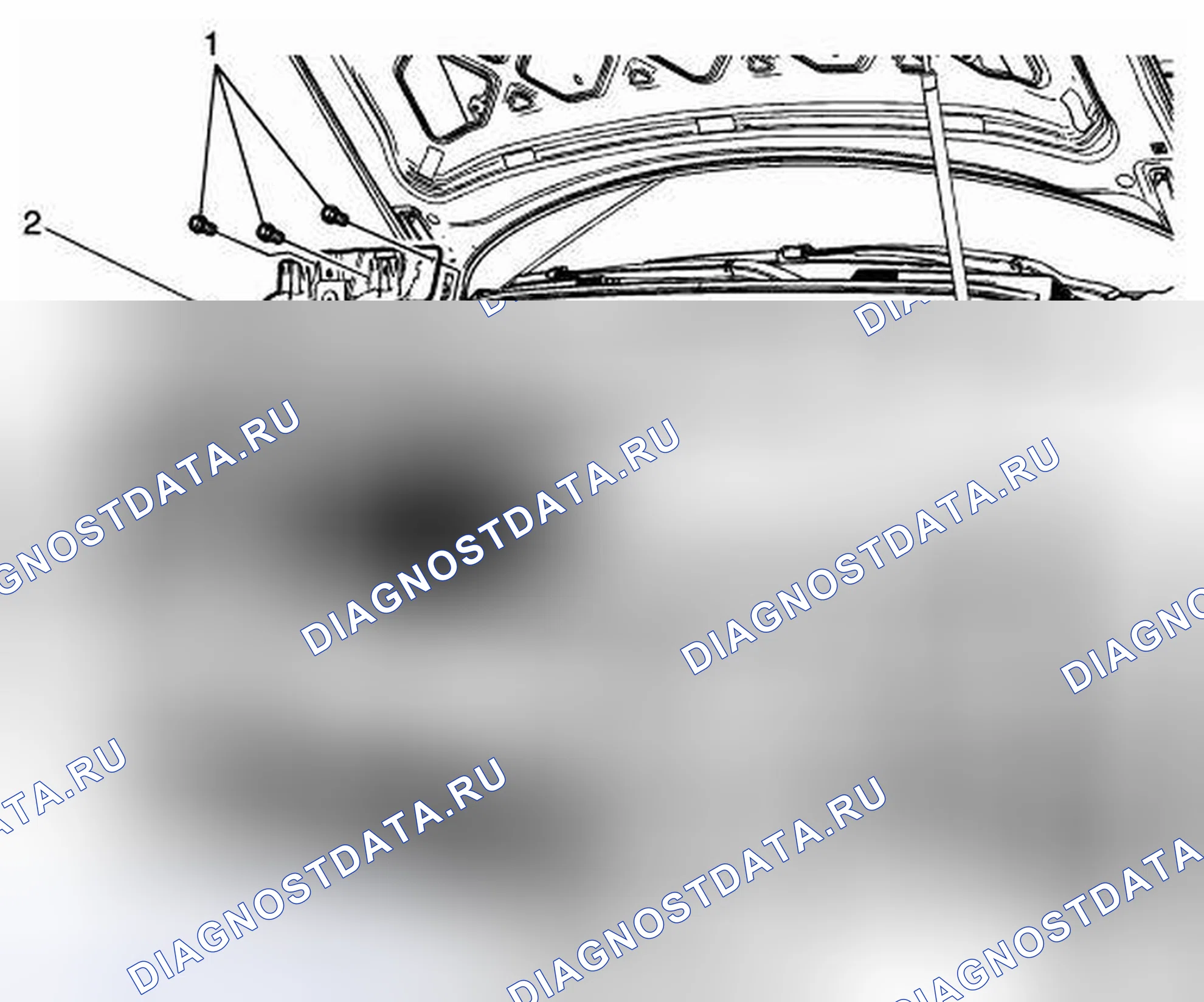 Рис. 18: Замена кронштейна первичной защелки капота. Kia Optima I